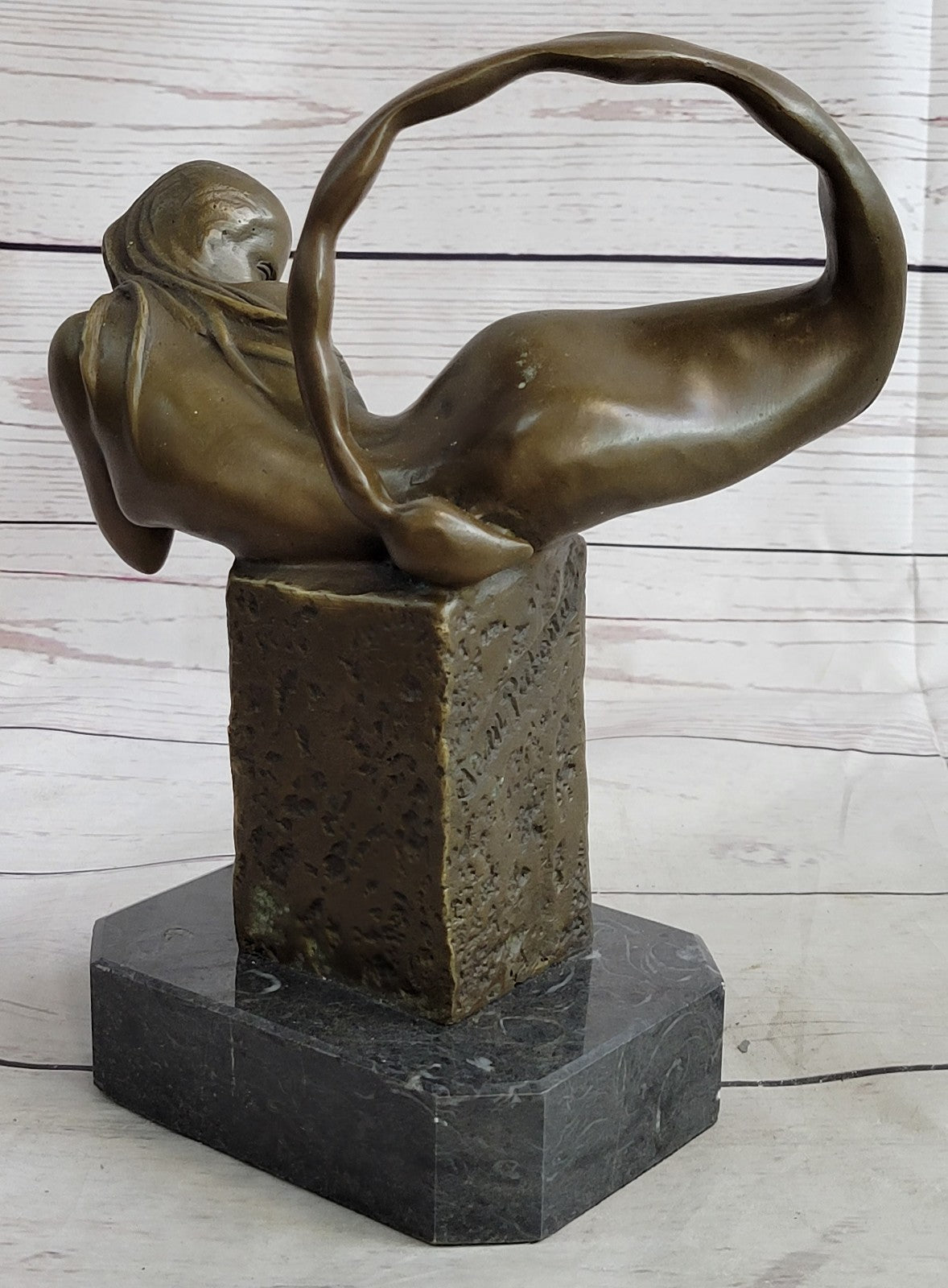 Bronze Sculpture Sexy Nude Mermaid By French Artesian Jean Patoue Figurine