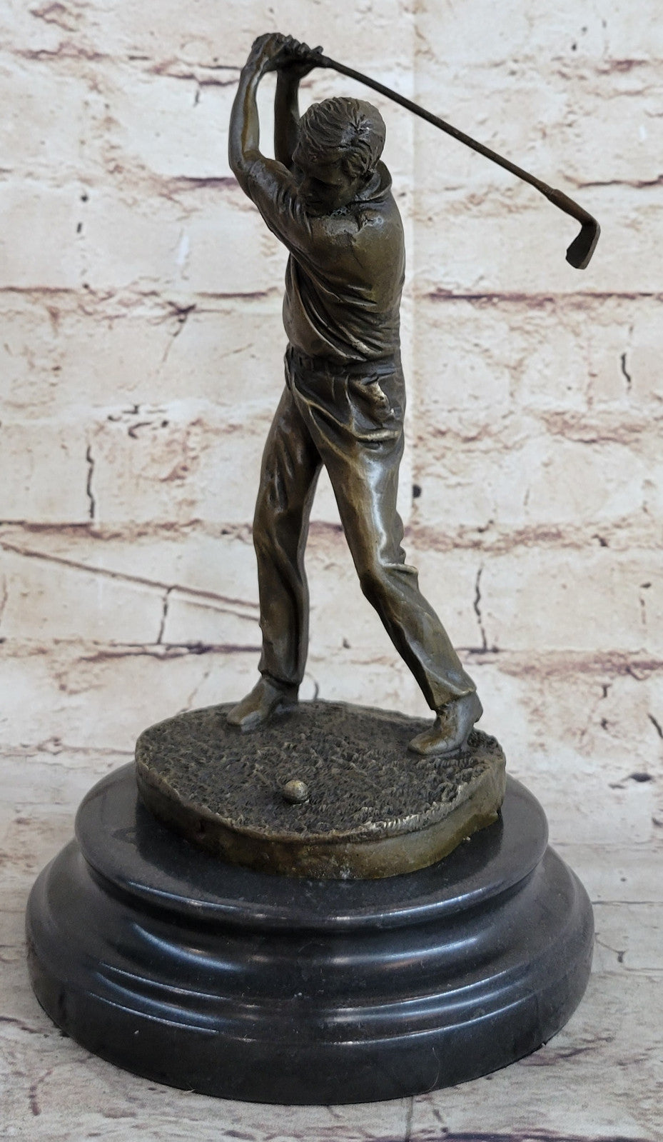 Ben Hogan Male Golfer Golf Club Collector Masters Champion Bronze Marble Statue