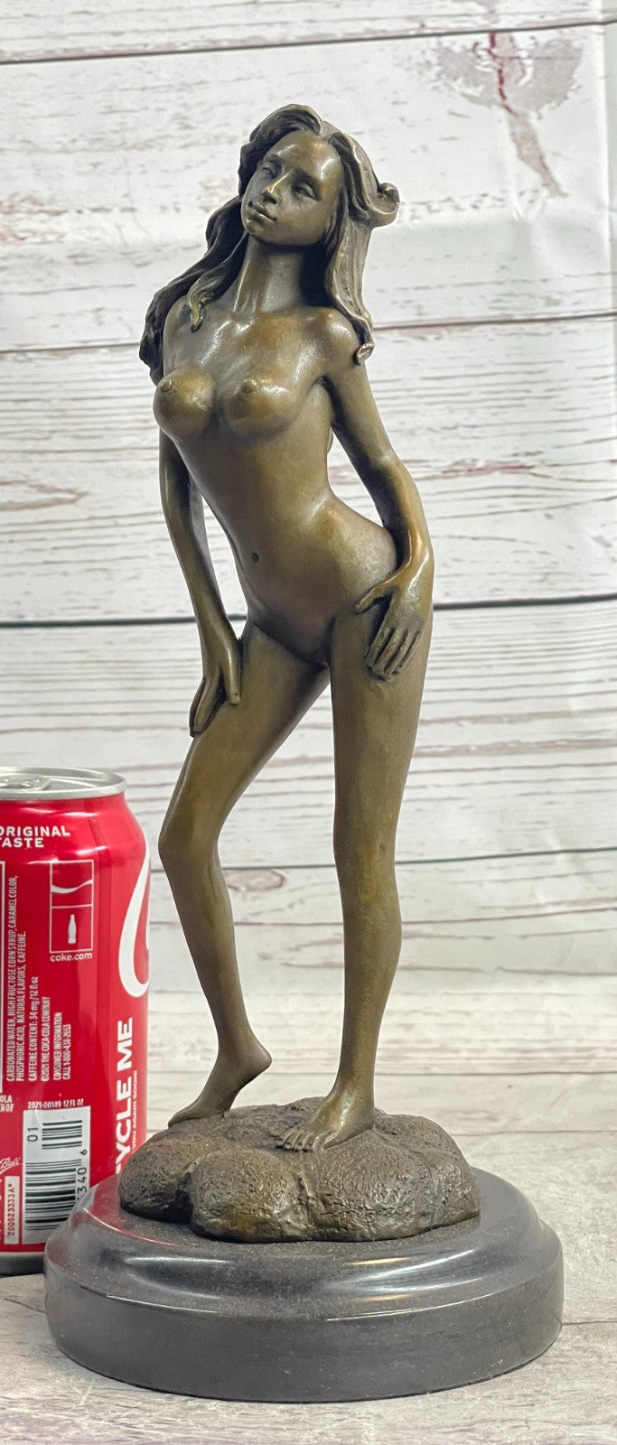 Handcrafted bronze sculpture SALE Provocative A W/ Walking Woman Erotic Nude