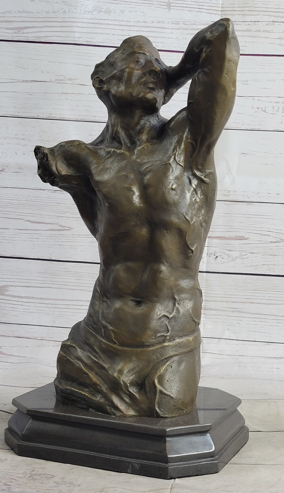 Handcrafted bronze sculpture SALE  Male Abstract Cast Hot Original Signed Figurine