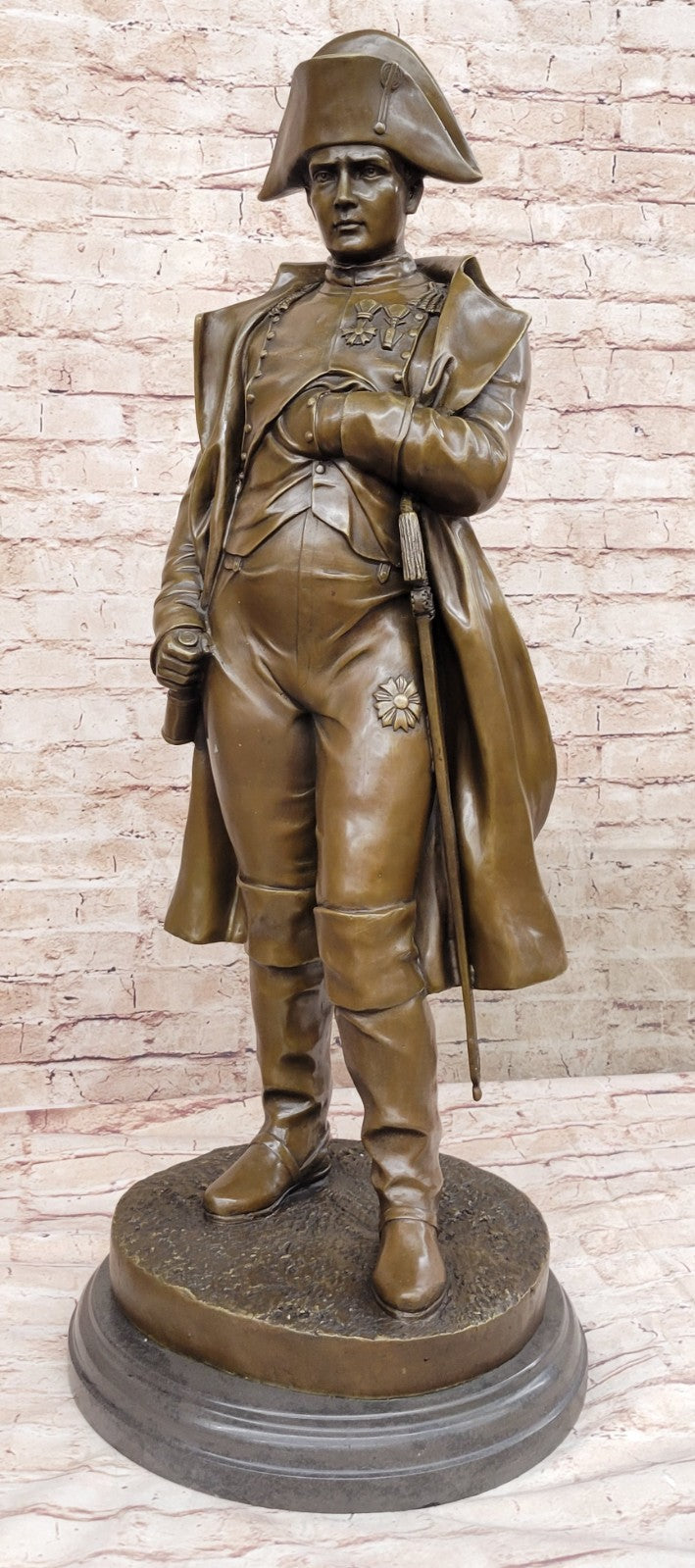 The bronze figurine depicts Napoleon with folded arms Lost Wax Method Bronze Art