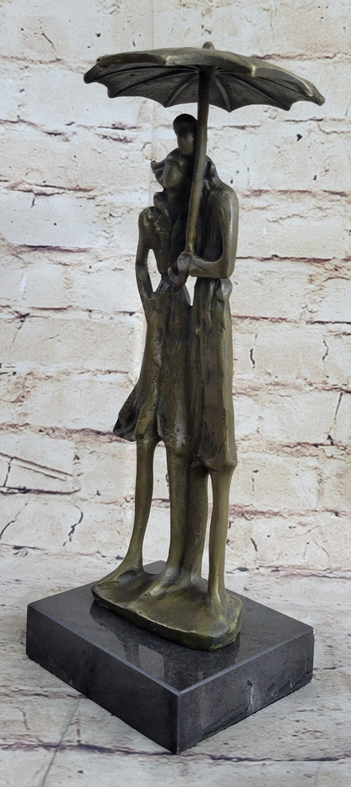 Handcrafted bronze sculpture SALE Ra In Lovers Two Vitaleh Aldo Original Signed
