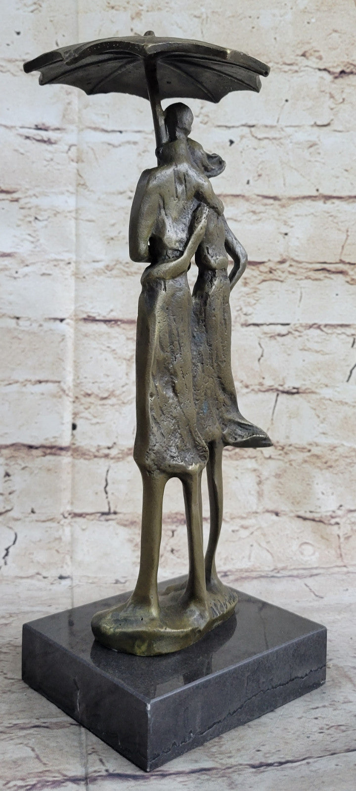 Handcrafted bronze sculpture SALE Ra In Lovers Two Vitaleh Aldo Original Signed