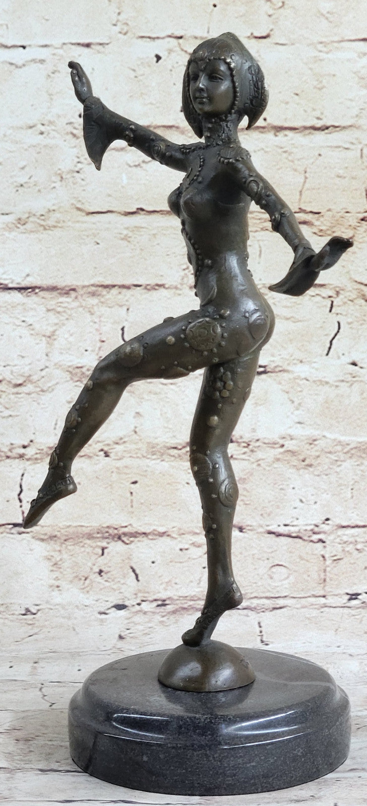 Art Deco French Dancer by D.H Chiparus Classic Dance Bronze Sculpture Statue