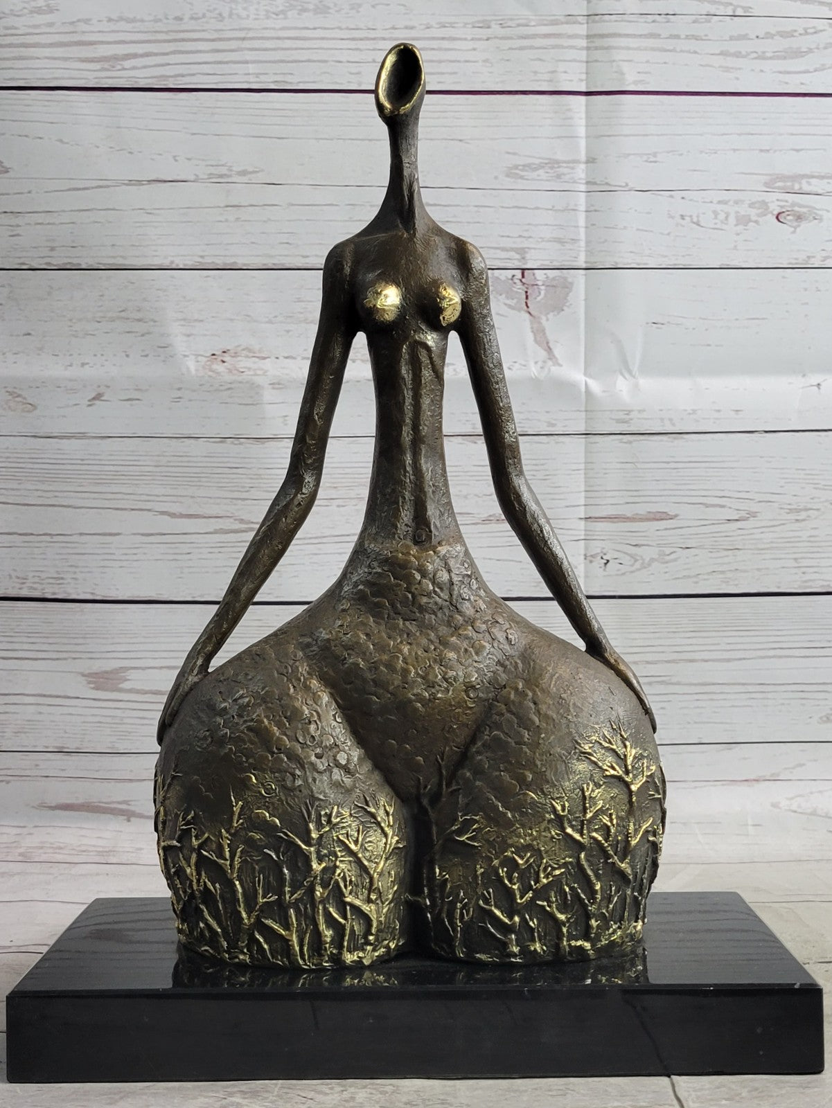 Contemporary Tribute: Milo`s Over Size Woman Bronze Sculpture - Home Decor