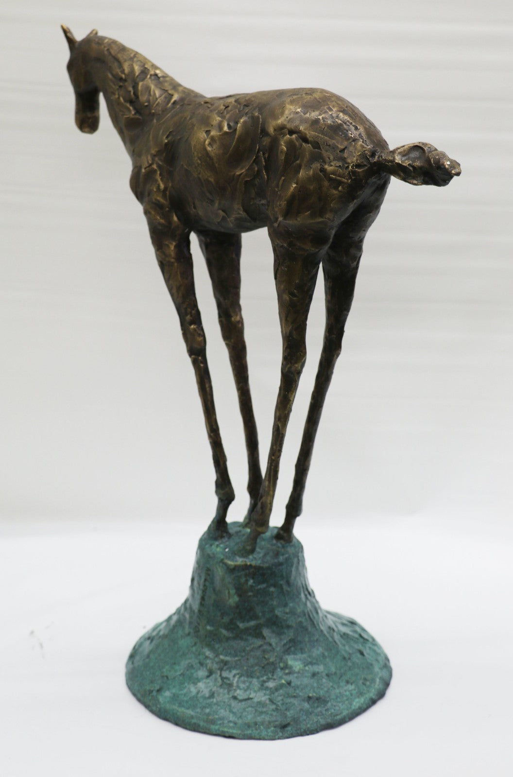 Art Deco Hot Cast Strong Stallion Racing Horse Bronze Sculpture Figurine Figure