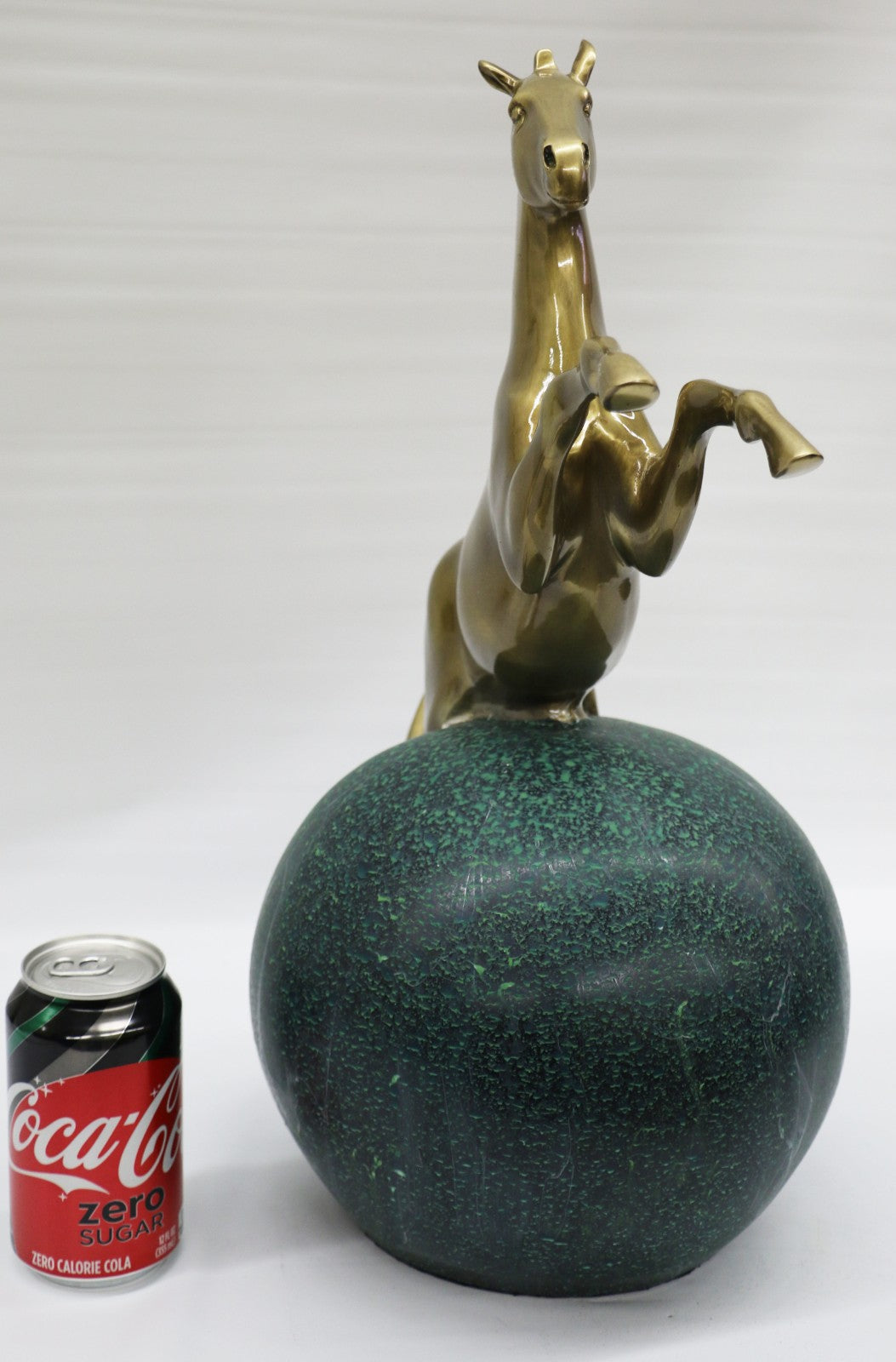 Thoroughbred Rearing Horse Trainer Equestrian Farm Art Deco Bronze Statue Gift