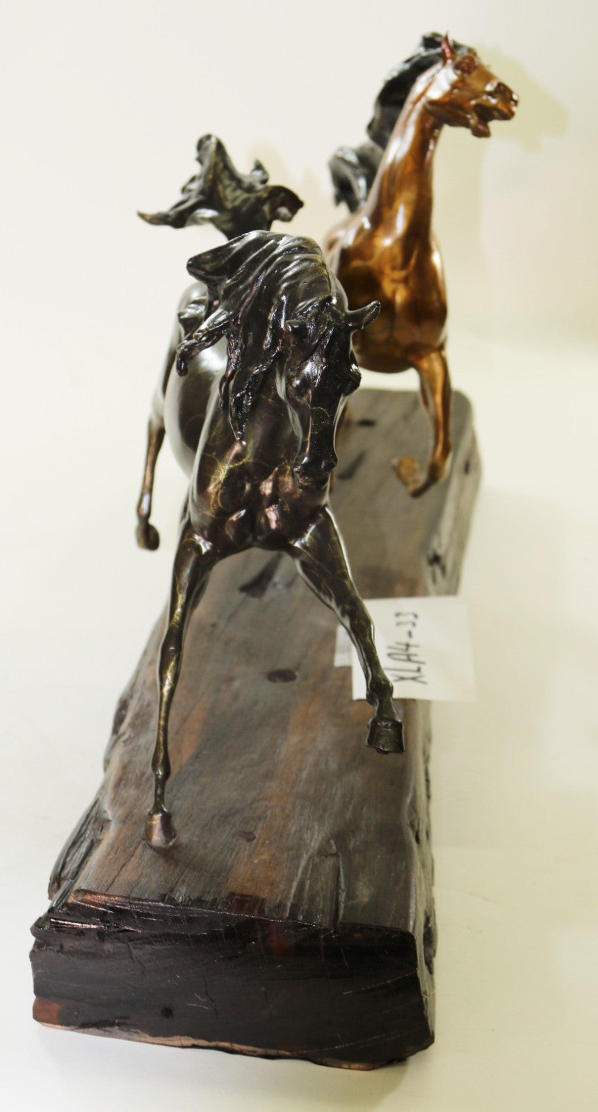 LTD EDT Original Two Wild Stallion Racing Horse Bronze Trophy Figurine Statue