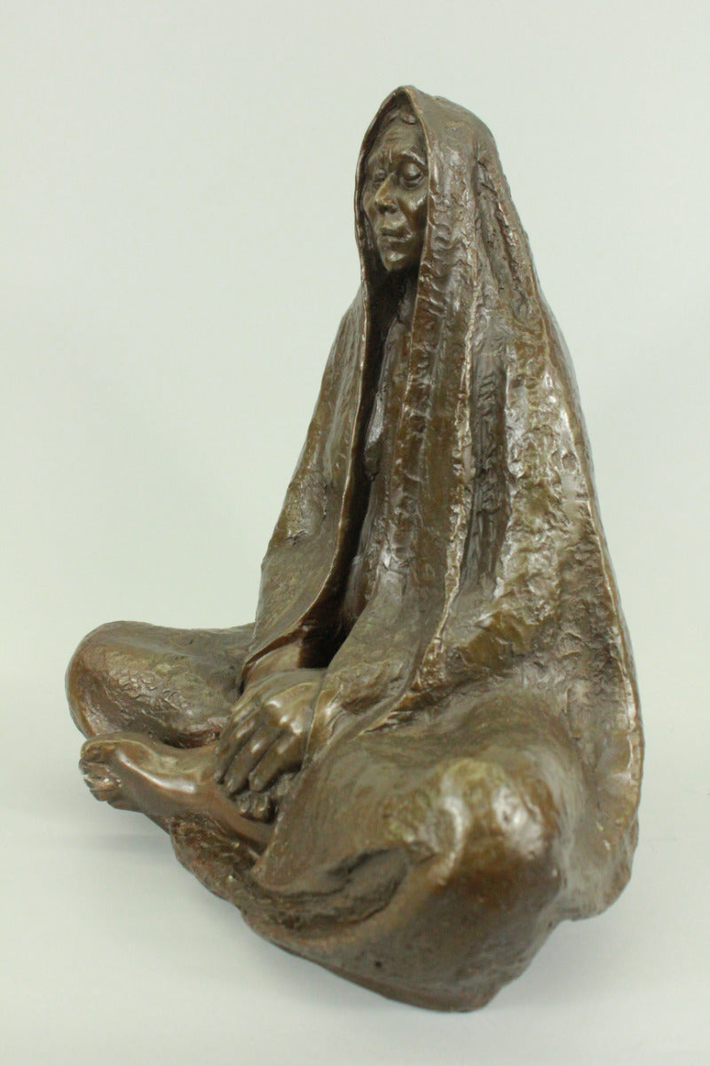 Handcrafted bronze sculpture SALE Elder Wise American Native Original Signed Upd
