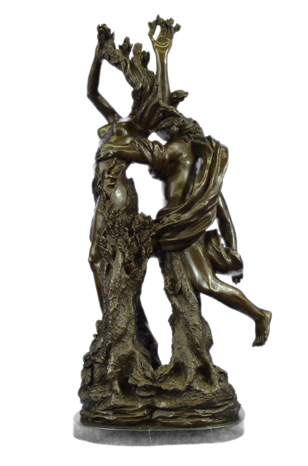 Extra Large 75 LBS Apollo and Daphne Mythical Greek Mythology Bronze Sculpture