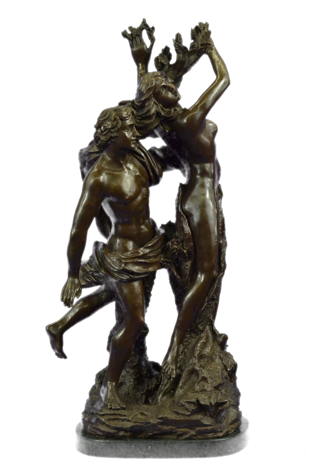 Extra Large 75 LBS Apollo and Daphne Mythical Greek Mythology Bronze Sculpture