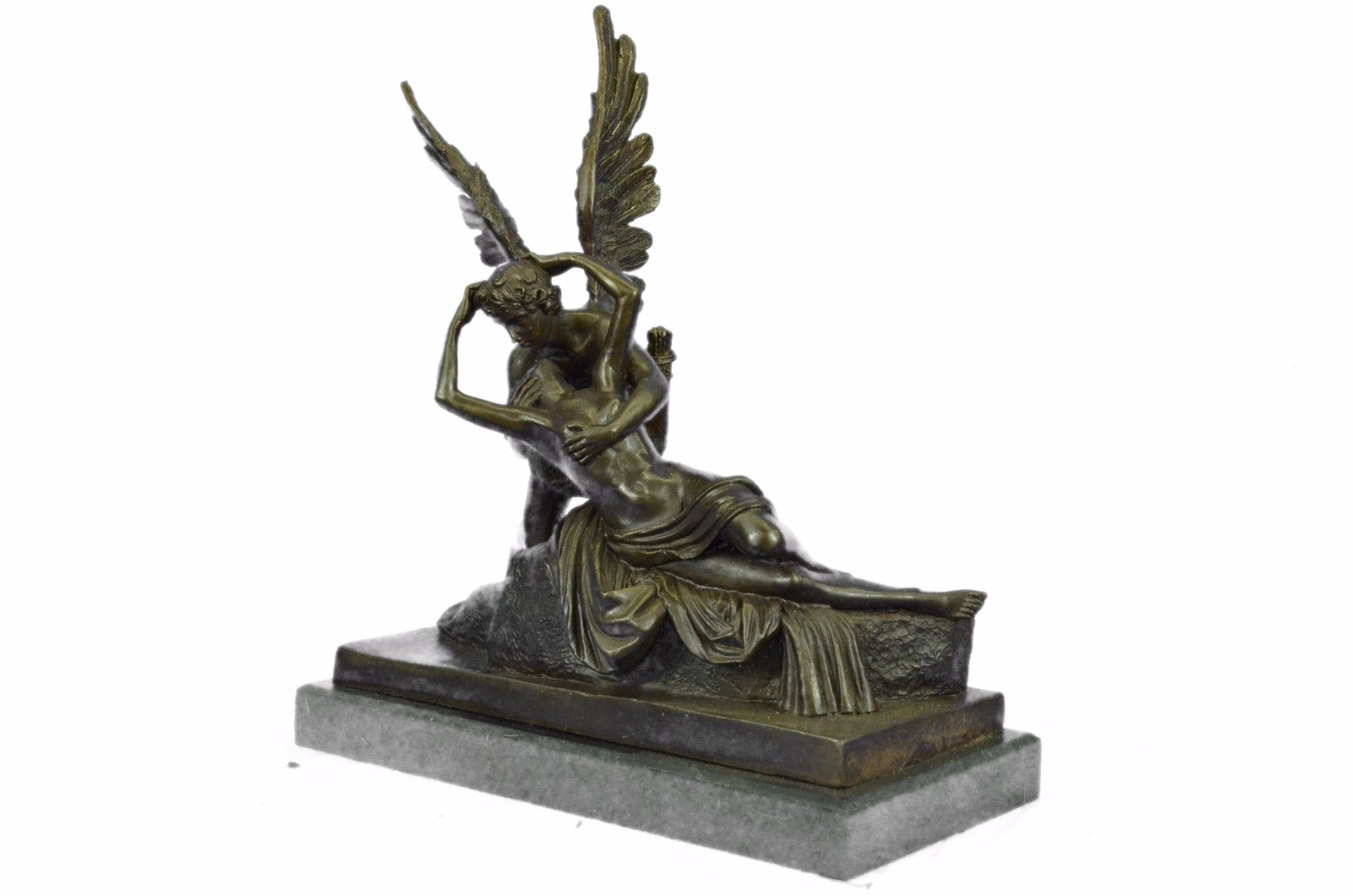 Handcrafted Detailed Museum Quality Classic Artwork Eros and Psyche Bronze Statu