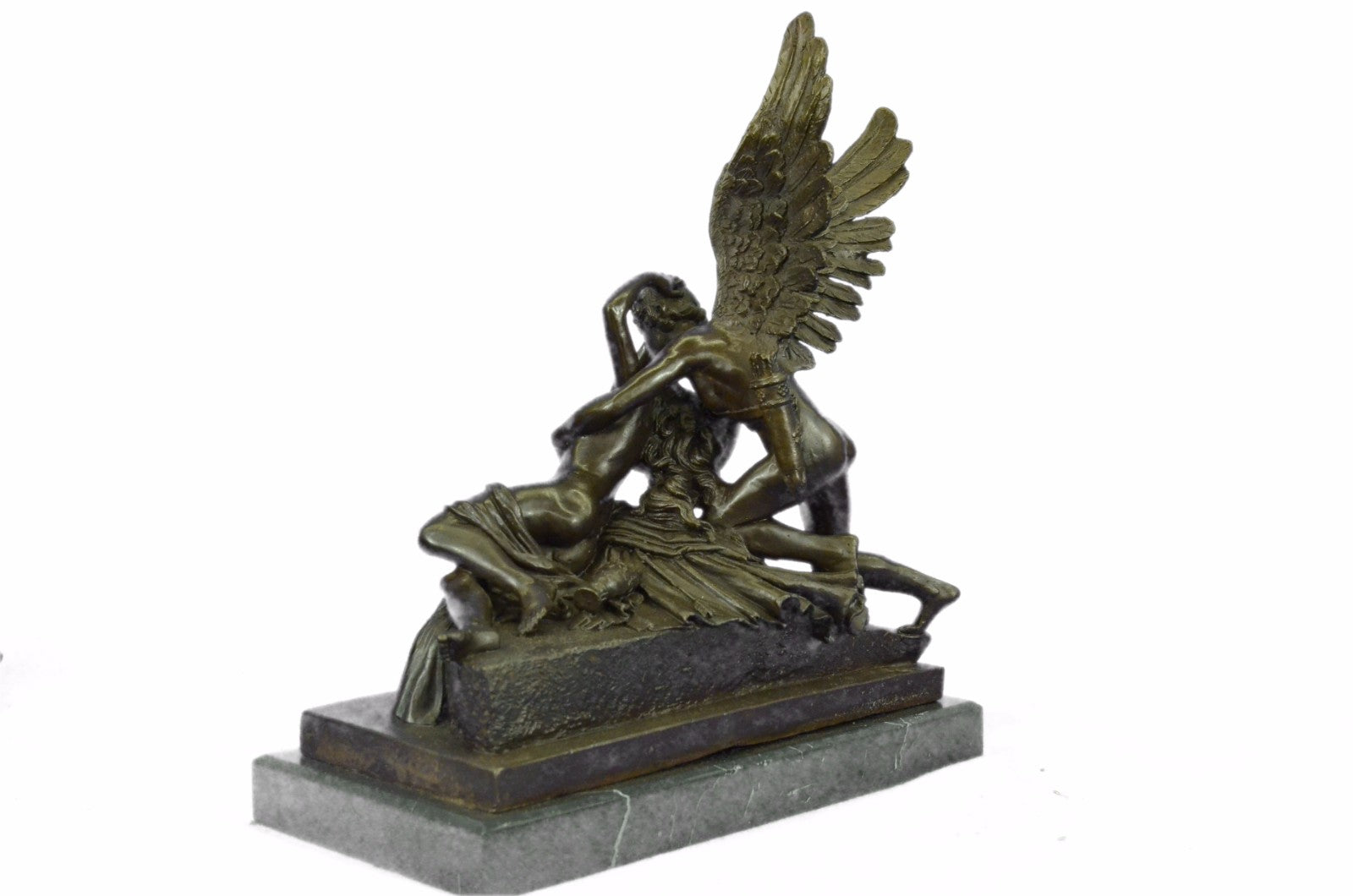 Handcrafted Detailed Museum Quality Classic Artwork Eros and Psyche Bronze Statu