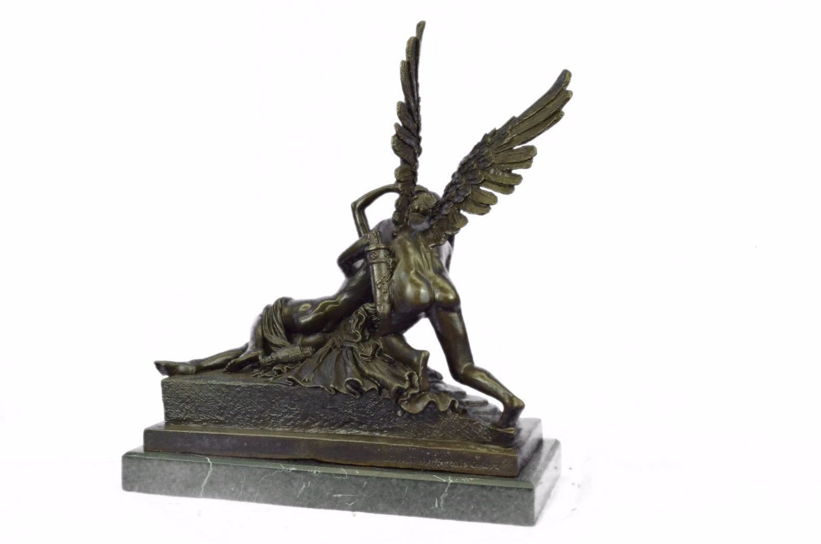 Handcrafted Detailed Museum Quality Classic Artwork Eros and Psyche Bronze Statu