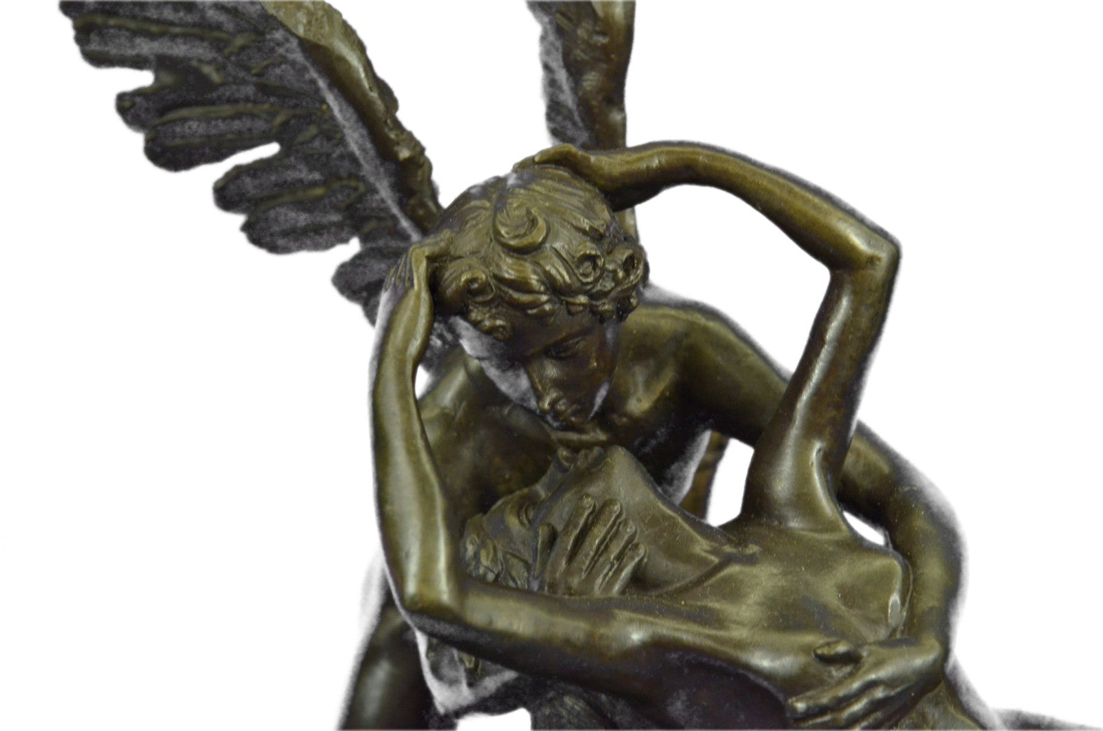 Handcrafted Detailed Museum Quality Classic Artwork Eros and Psyche Bronze Statu