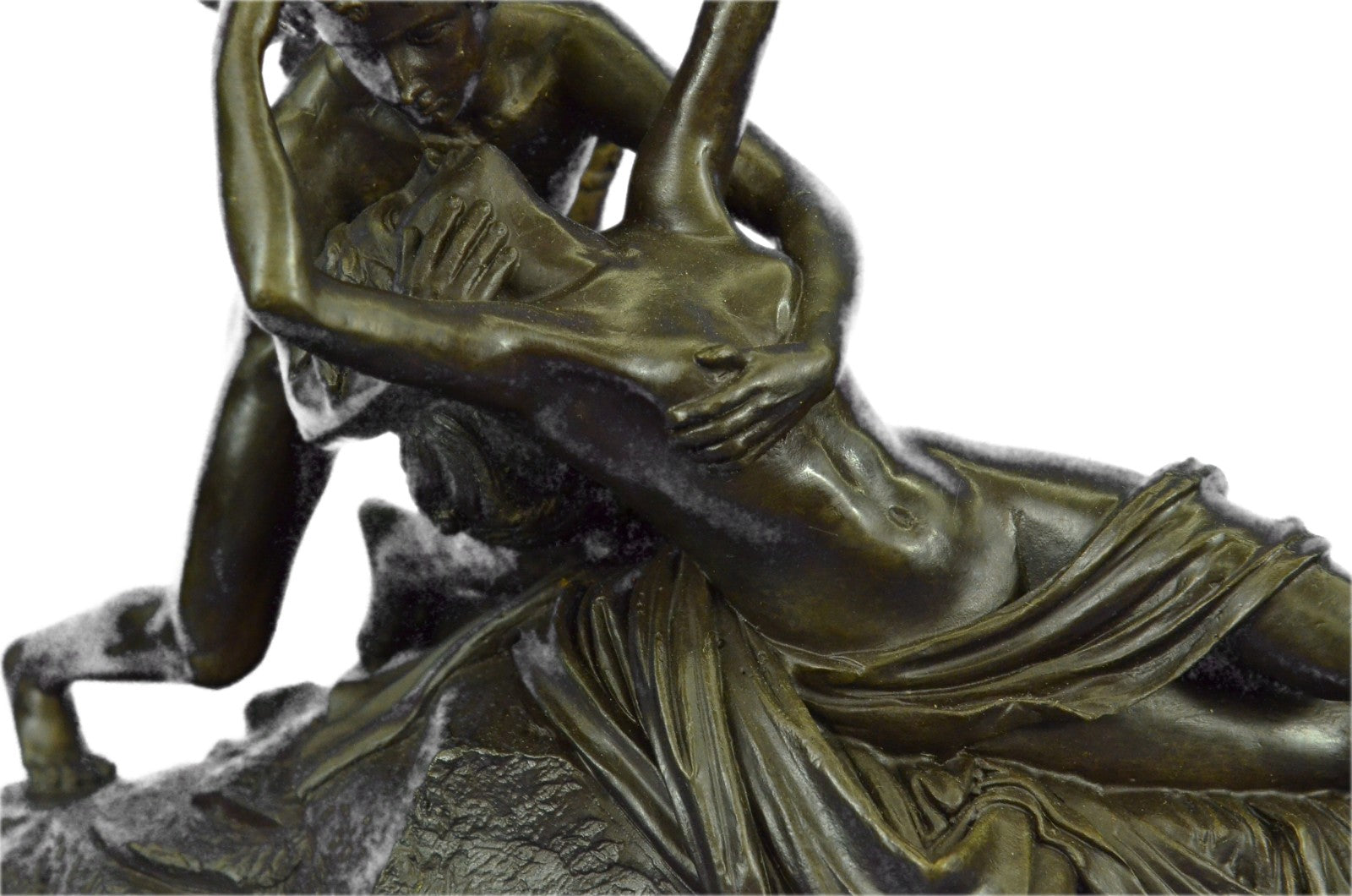 Handcrafted Detailed Museum Quality Classic Artwork Eros and Psyche Bronze Statu