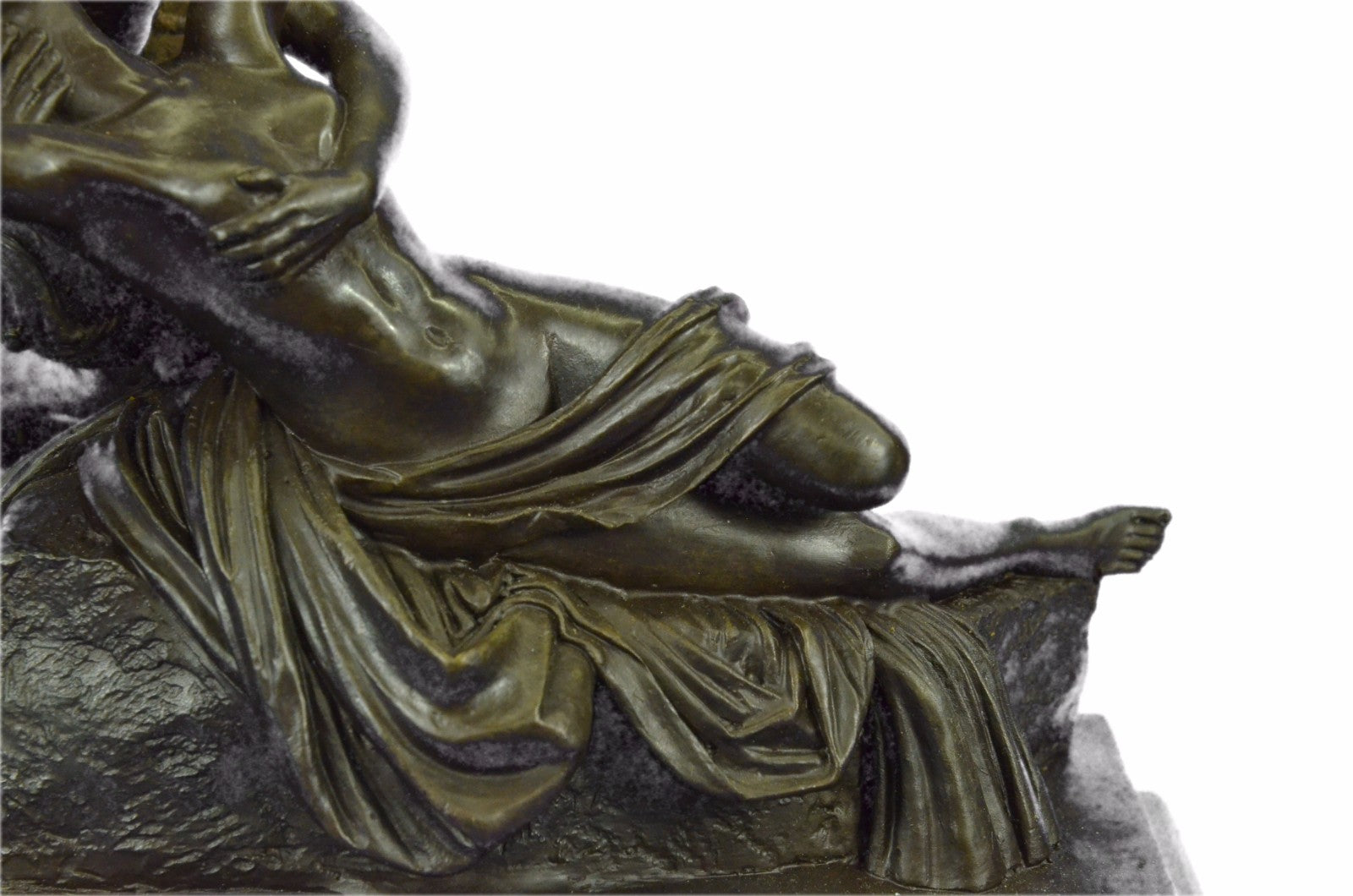 Handcrafted Detailed Museum Quality Classic Artwork Eros and Psyche Bronze Statu
