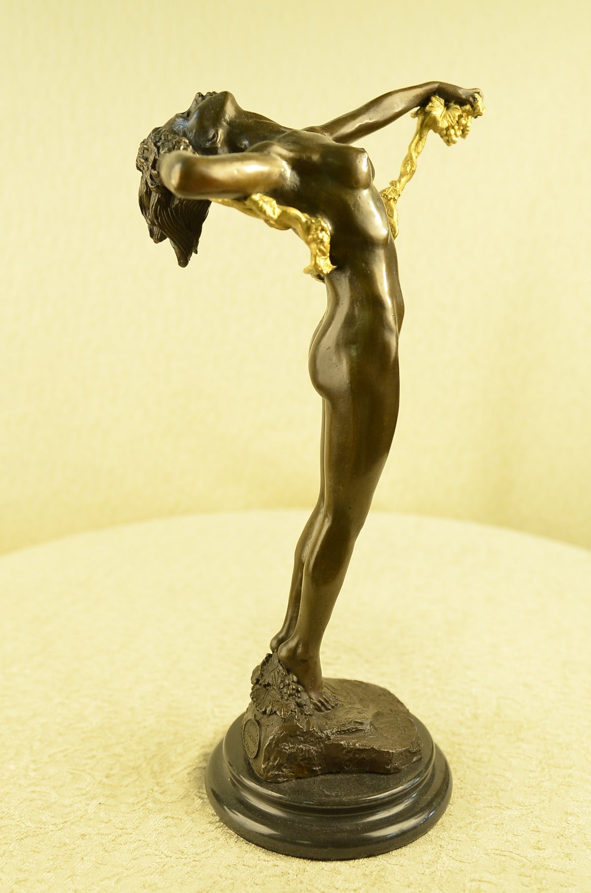 CURVACEOUS, ART DECOR, "THE VINE "SIGNED BRONZE STATUE FIGURINE FIGURE HOT CAST