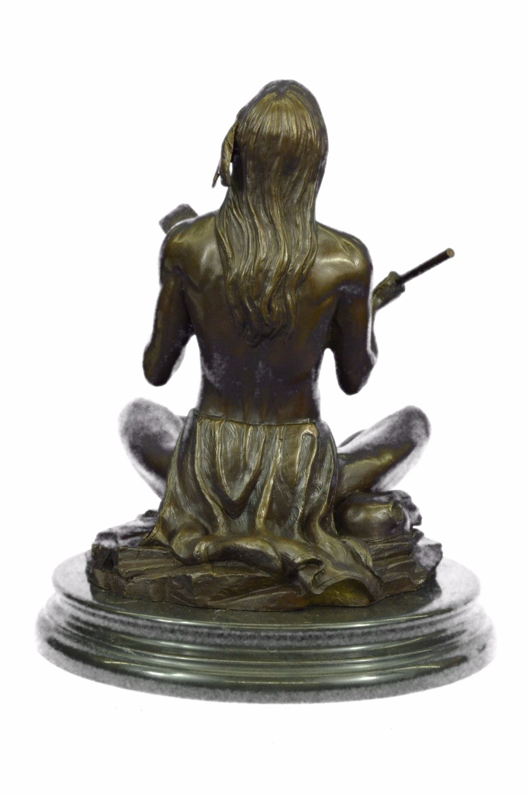 INDIAN CHIEF Bronze Sculpture Statue Art Warrior Spirit American Native Figure