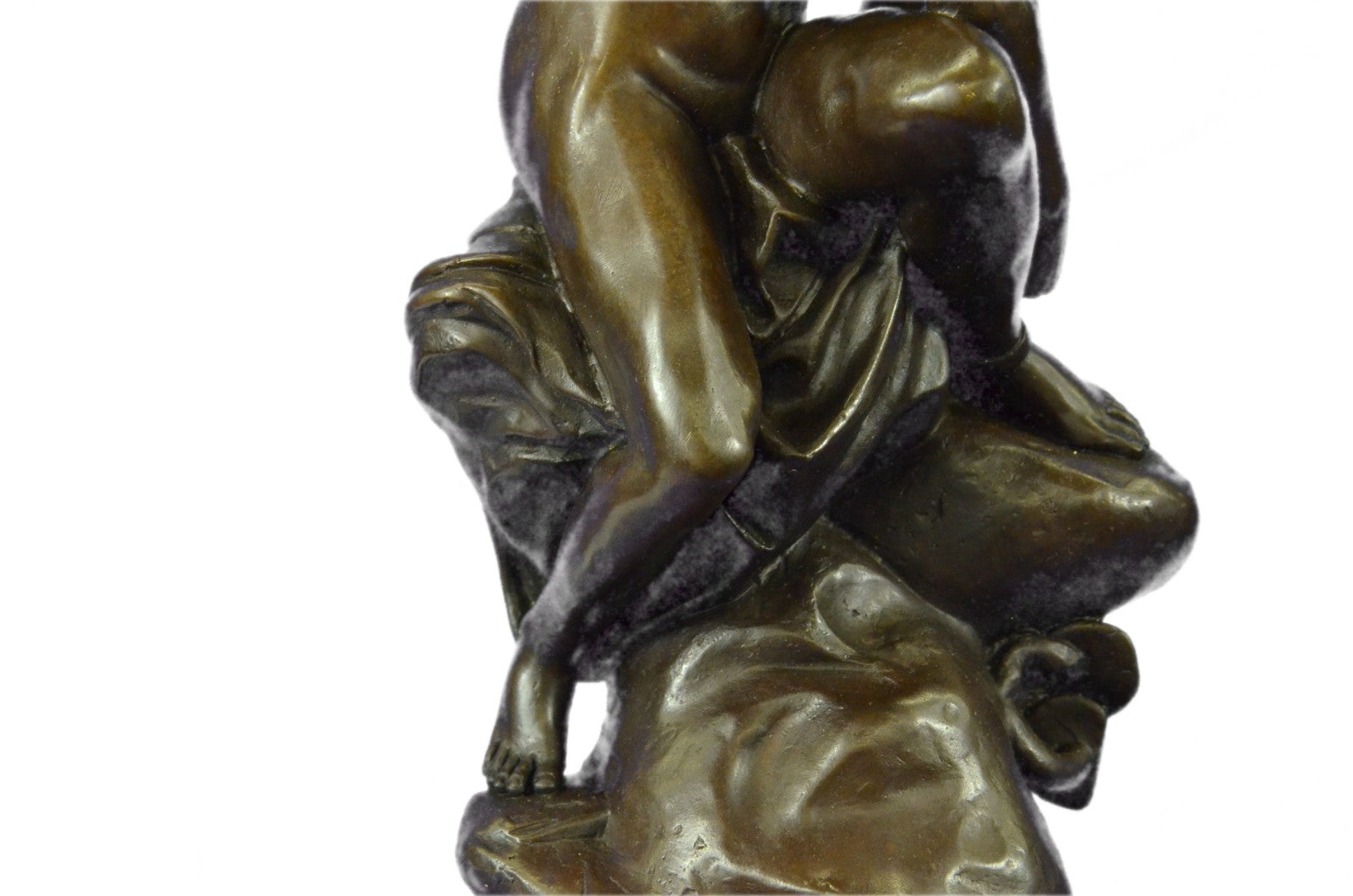 19" HEIGHT BRONZE STATUE OF FLYING MERCURY BRONZE SCULPTURE SIGNED giambologna