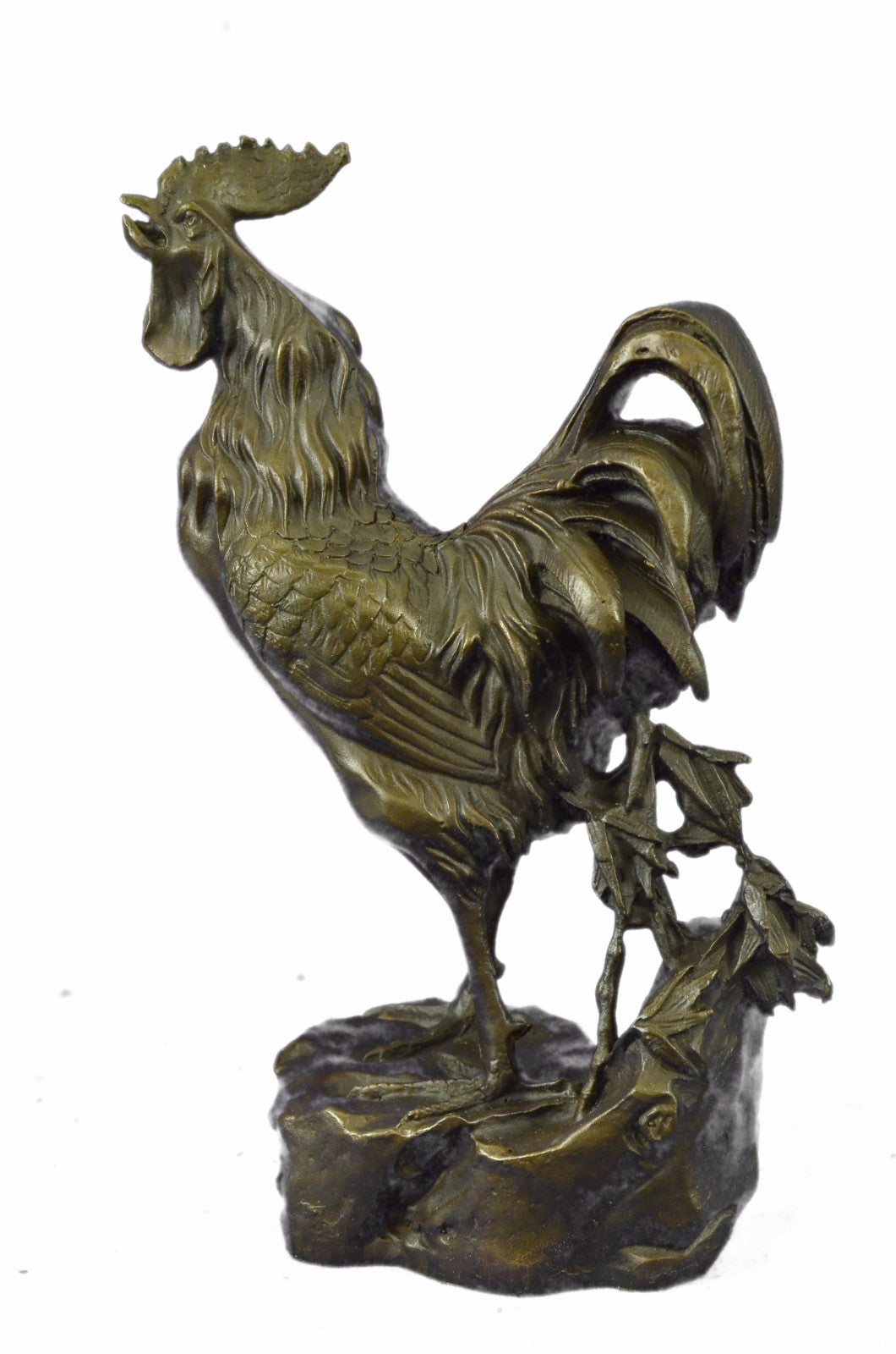 Art Deco Signed Original Milo Rooster Farm/Home Decoration Bronze Sculpture