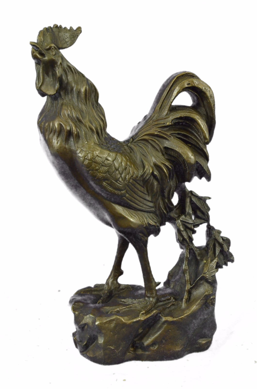 Art Deco Signed Original Milo Rooster Farm/Home Decoration Bronze Sculpture