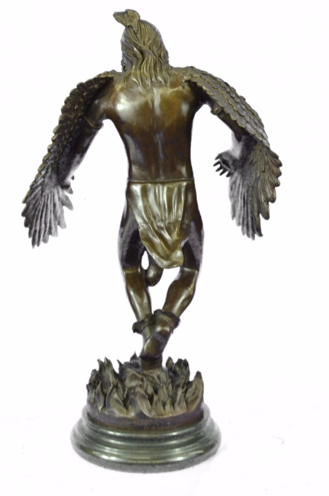 Native American Indian Art Chief Eagle Bust Bronze Marble Statue Gallery Art 18