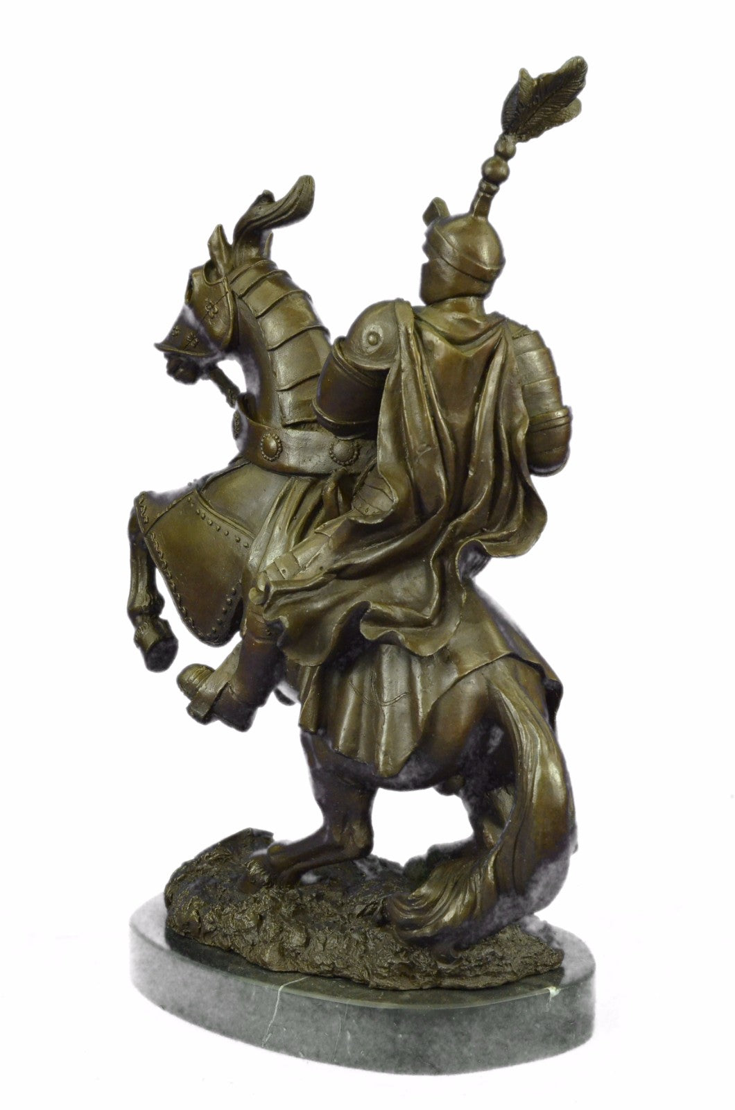 Vintage Art Sculpture Bronze Knight Figure signed Kamiko Neoclassical Decor