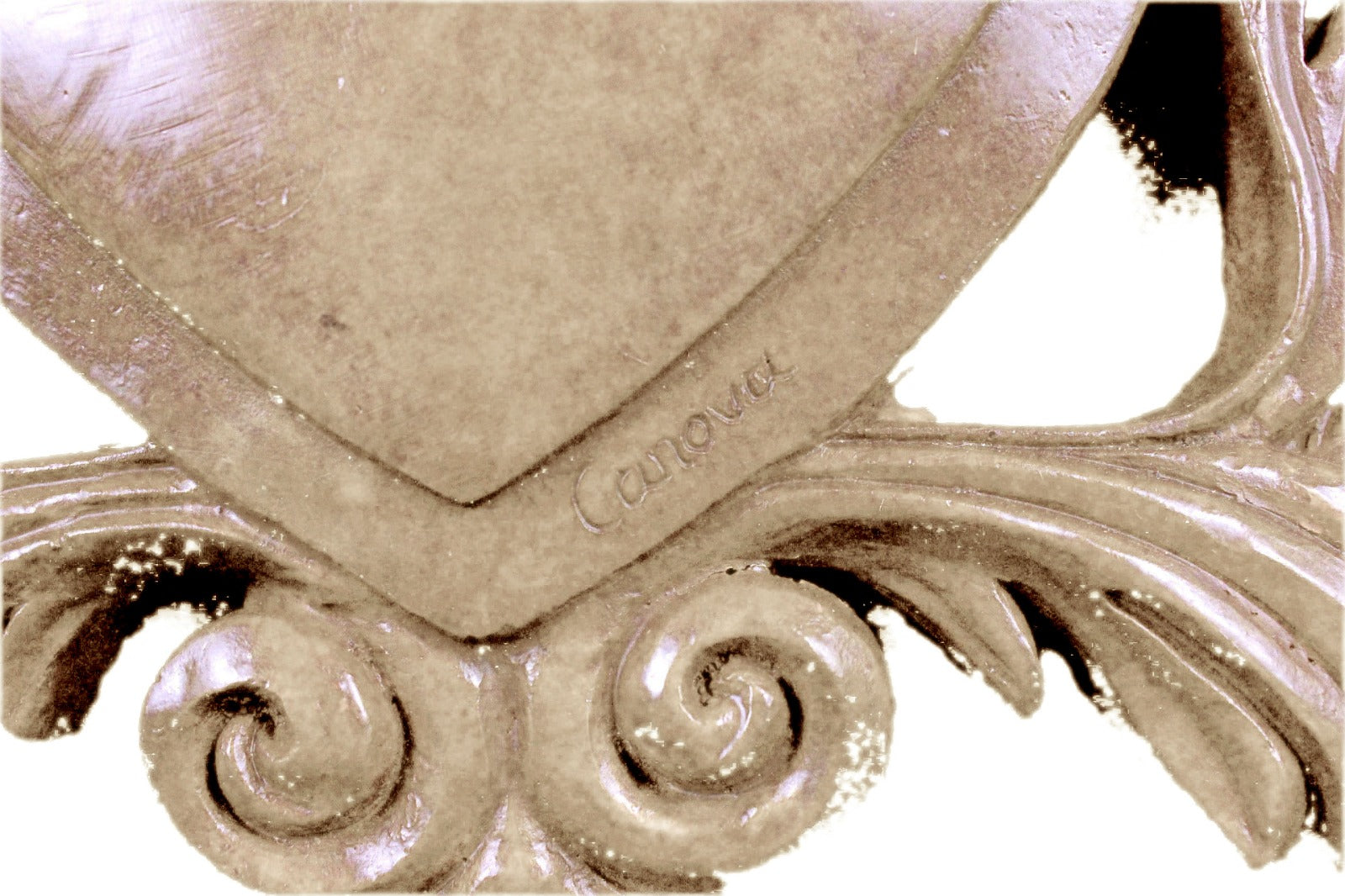 Handcrafted bronze sculpture SALE Behind Power Crest Traditional Canova Signed