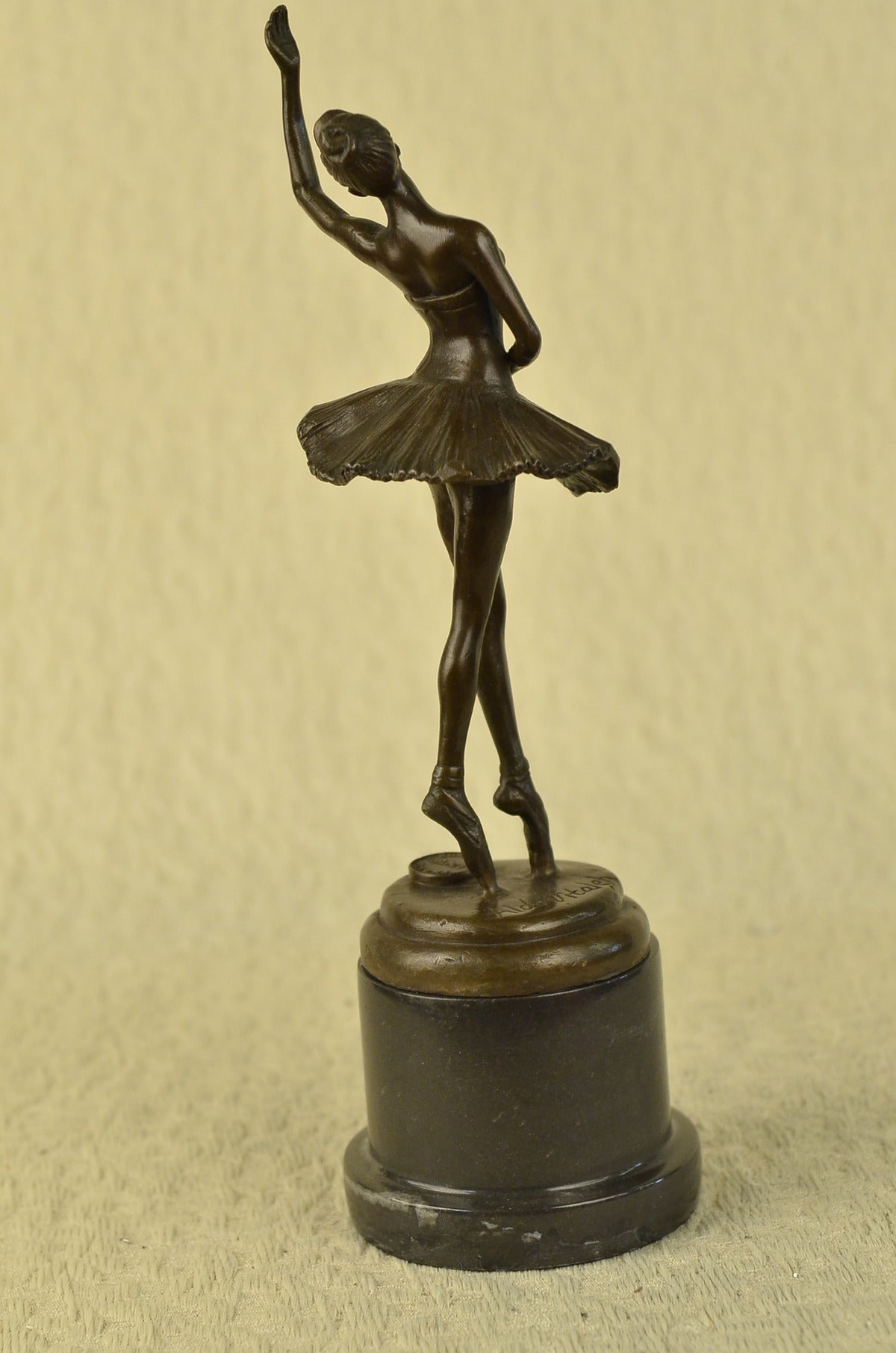 Handcrafted bronze sculpture SALE Marble Deco Art Ballerina Prima Vitaleh Aldo