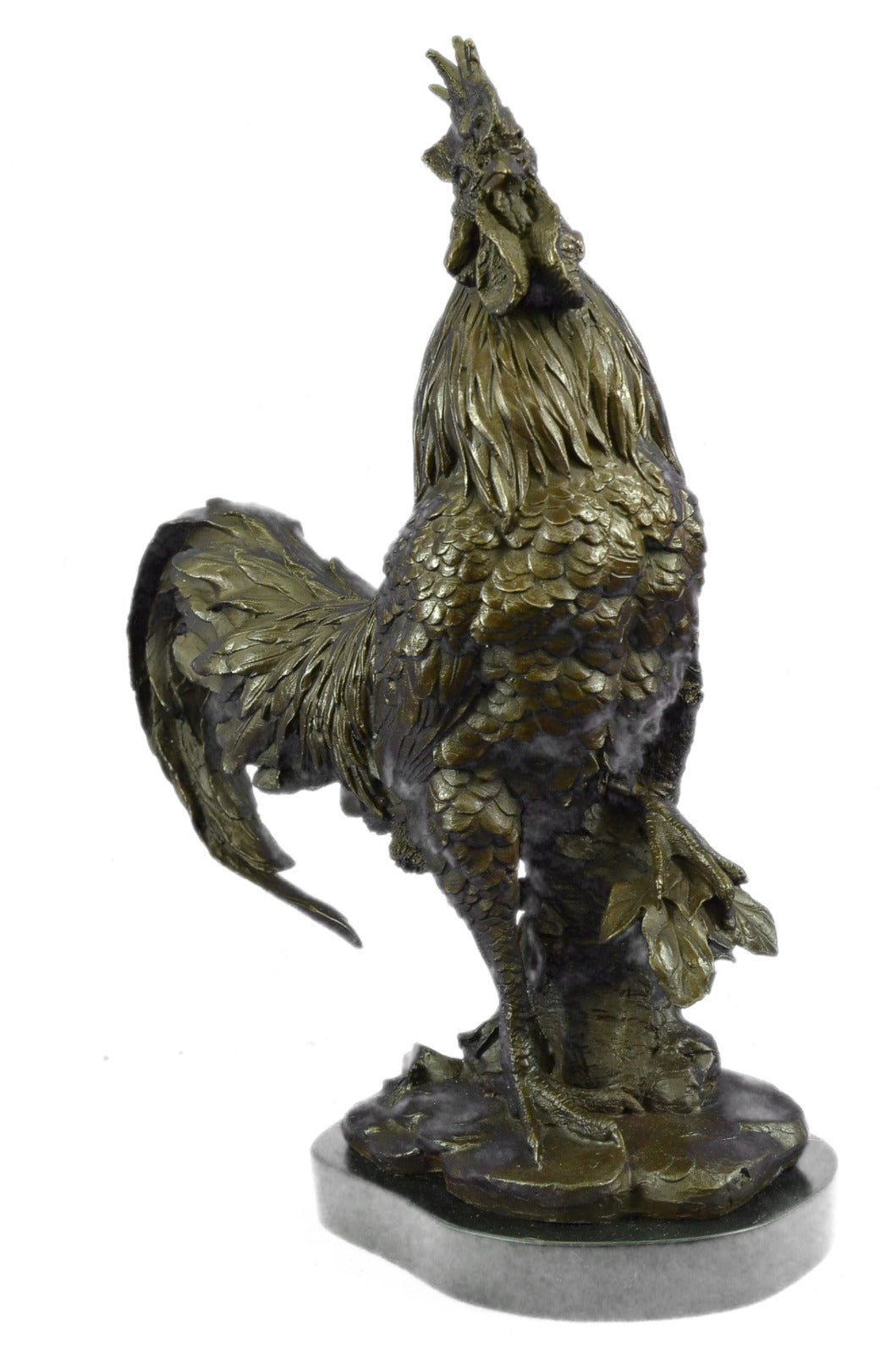 Bronze Sculpture Large Chicken Rooster Farm Animal home Decor Marble Figurine