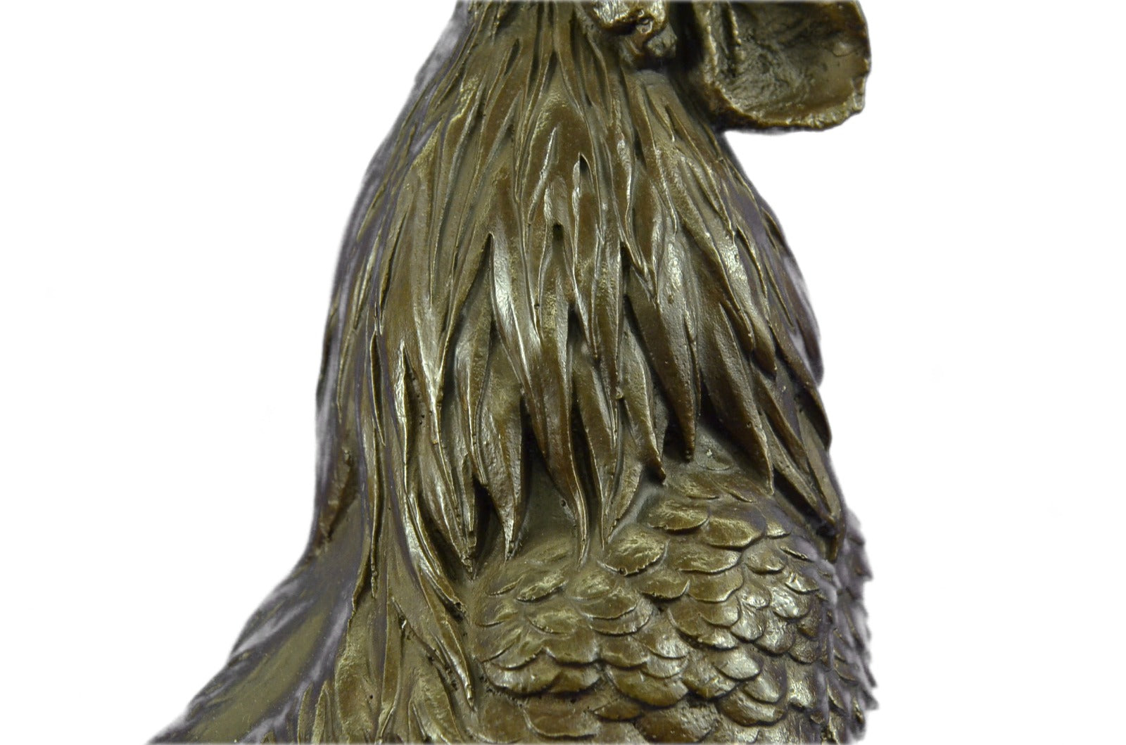 Bronze Sculpture Large Chicken Rooster Farm Animal home Decor Marble Figurine