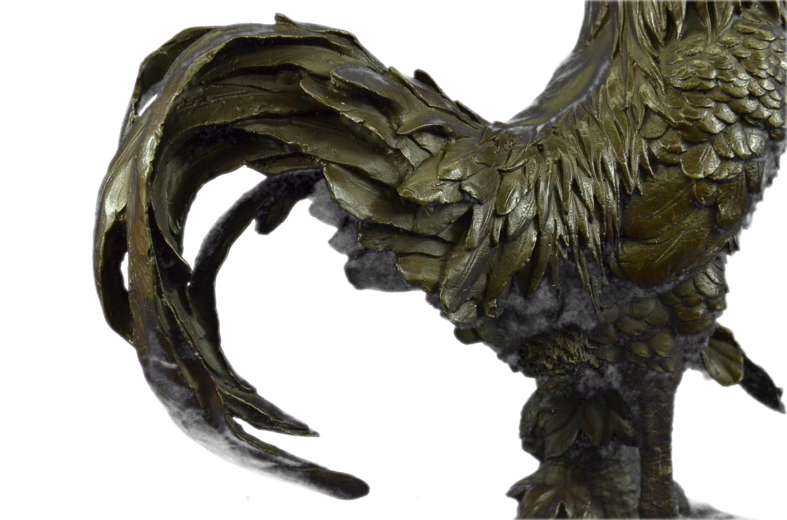 Bronze Sculpture Large Chicken Rooster Farm Animal home Decor Marble Figurine