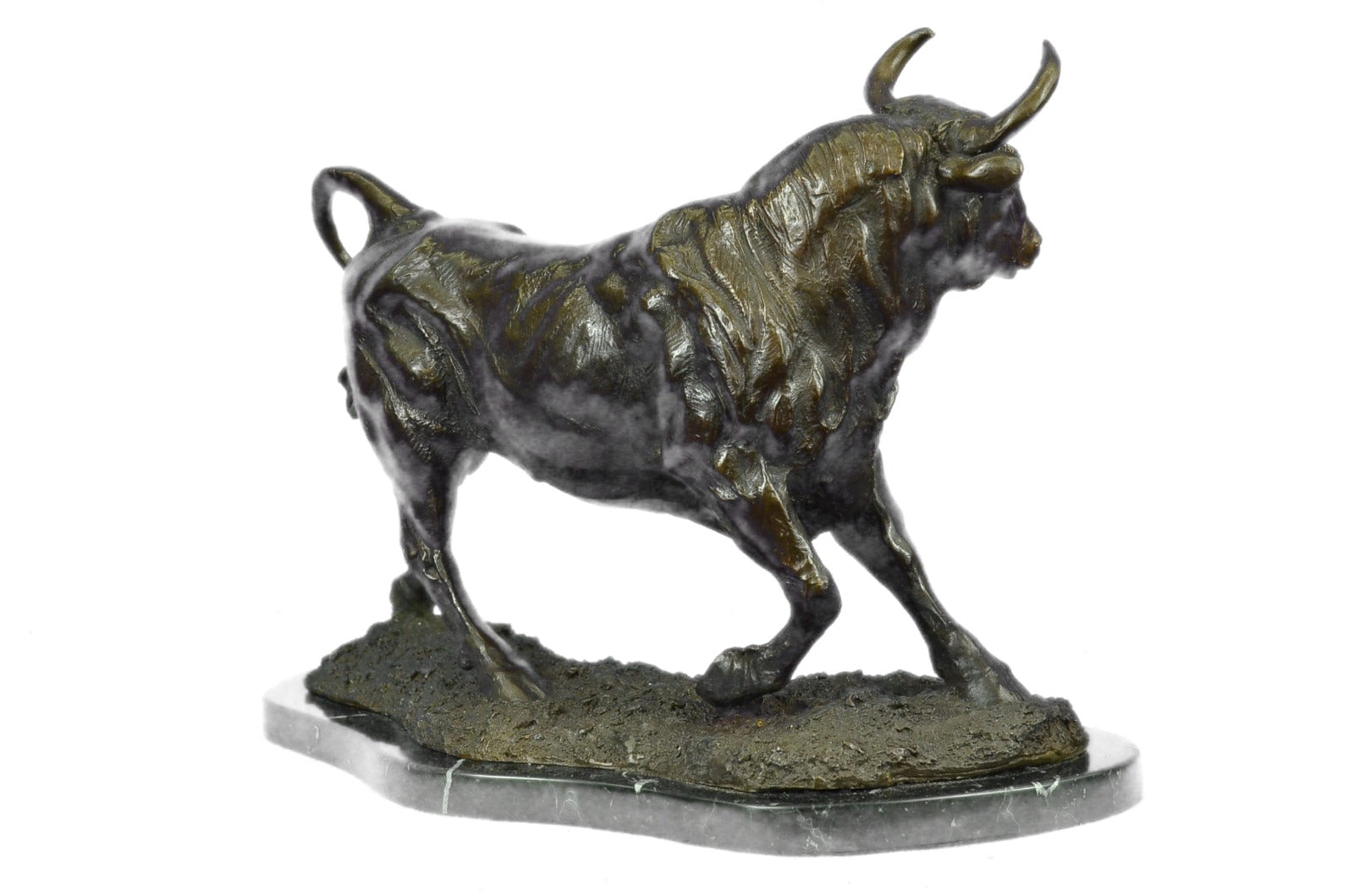 Bronze Sculpture Signed Original Stock Market Bull Handcrafted Figurine Figure