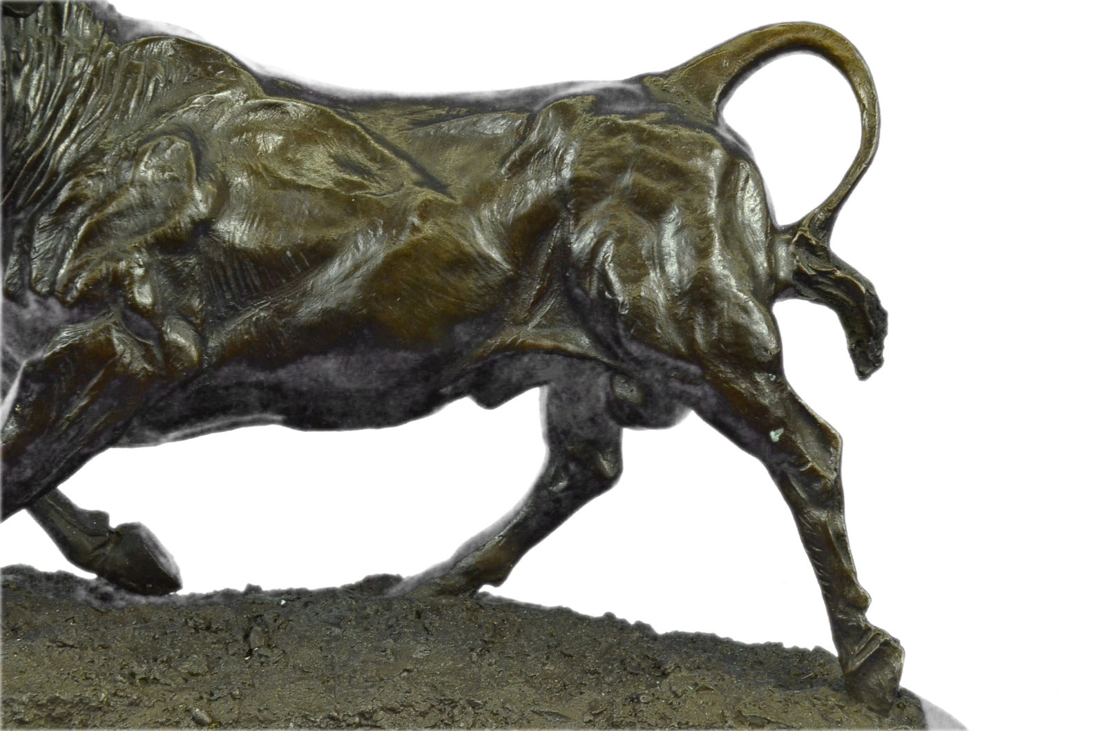 Bronze Sculpture Signed Original Stock Market Bull Handcrafted Figurine Figure