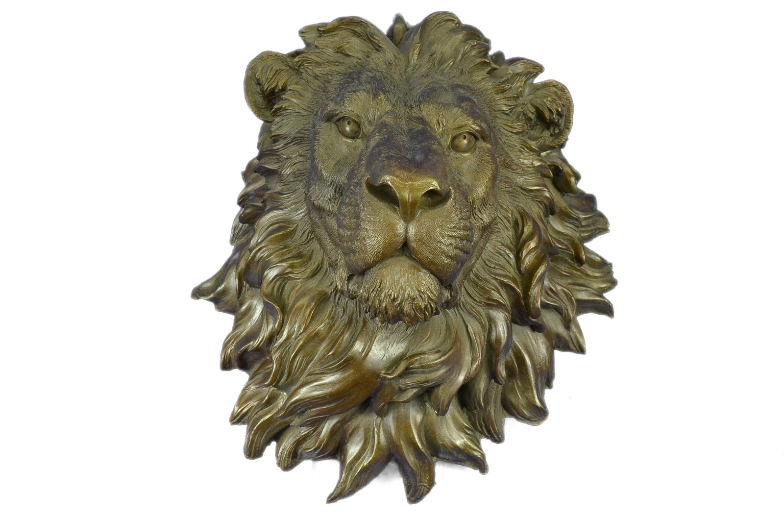 Office/Home decor bronze sculpture Animal Signed Original Large Wall Mount Lion