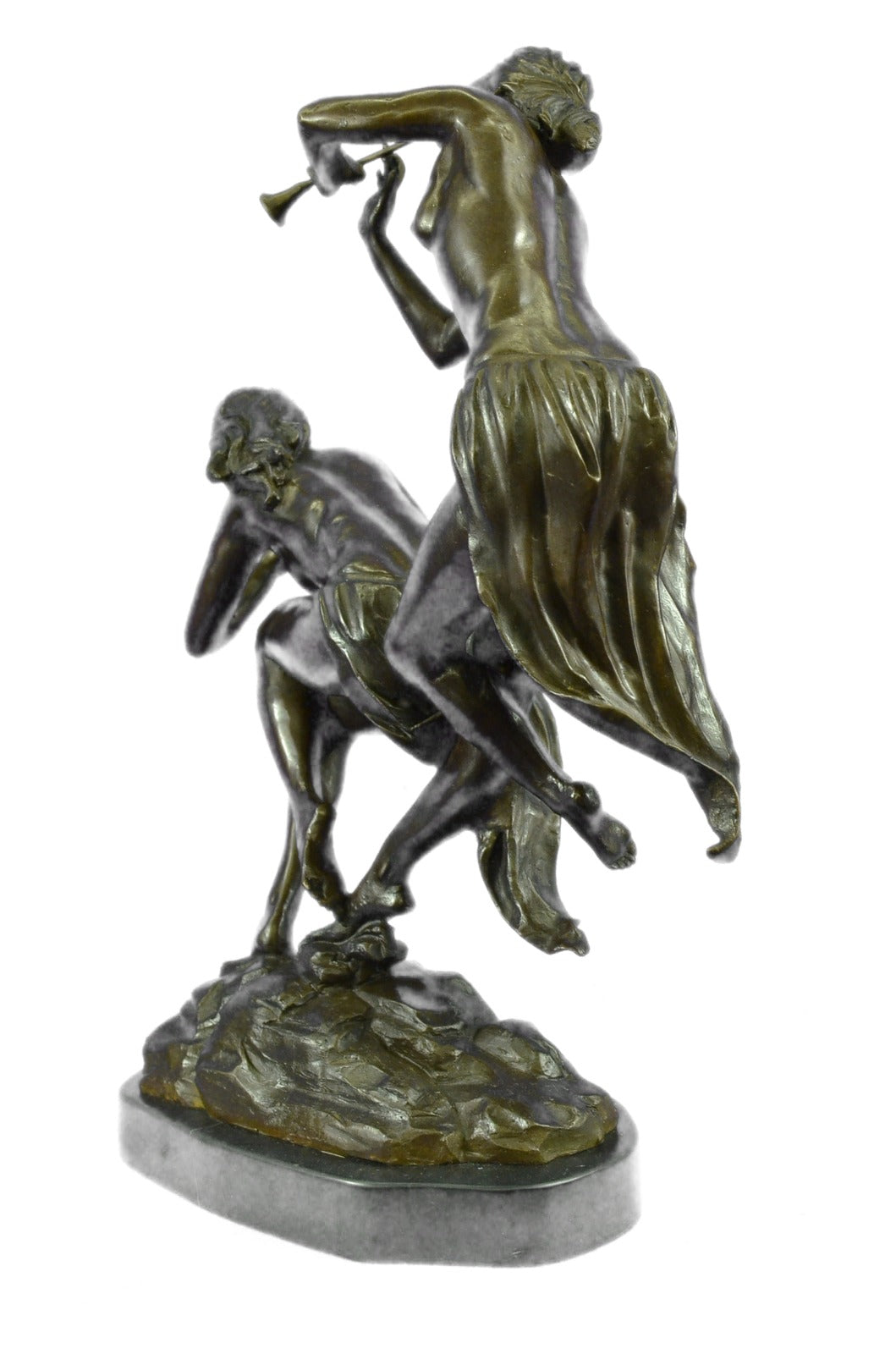 Elegant Real Bronze Figure Beautiful Nymph Two Nymphs Hot Cast Figure Sale Decor