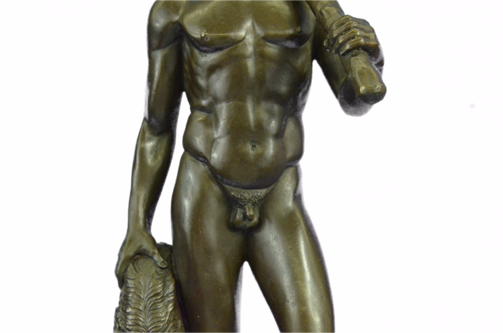 Greek Mythology Nude Jason and His Faithful Lion Bronze Sculpture Statue Deal