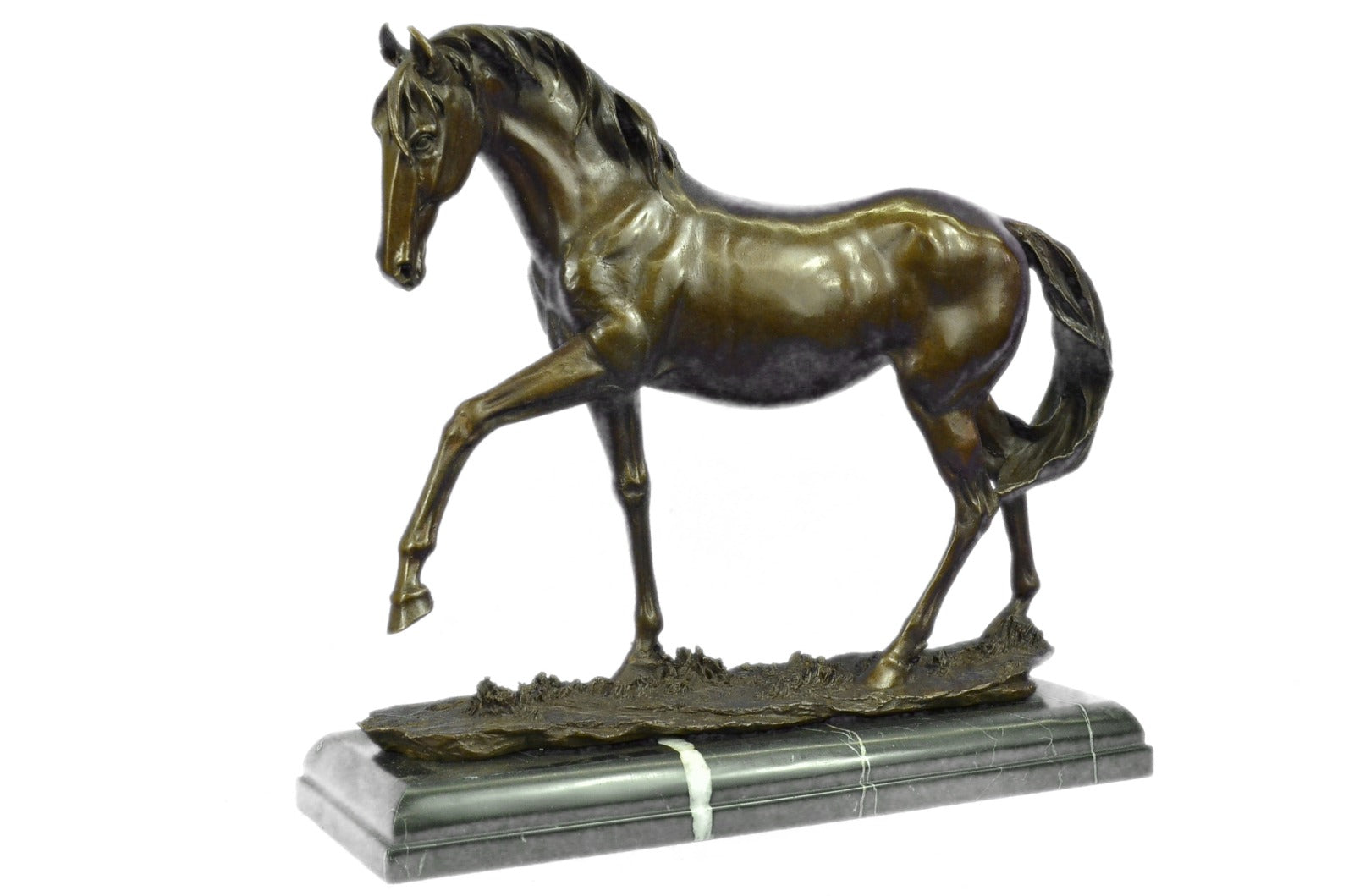 Sculpture Collectible Bronze Decor Animal Signed Mene Mustang Horse Abstract Art