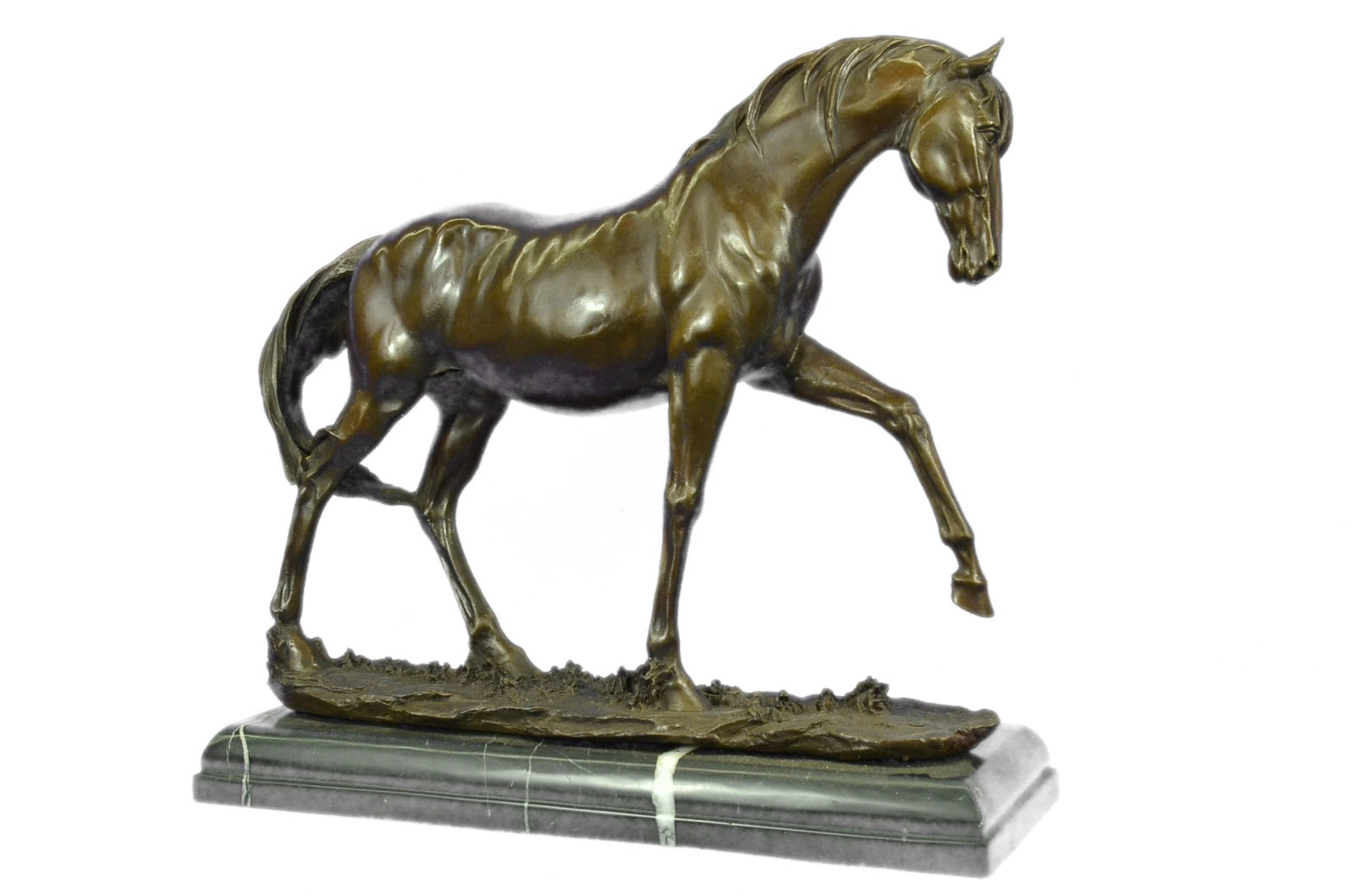 Sculpture Collectible Bronze Decor Animal Signed Mene Mustang Horse Abstract Art