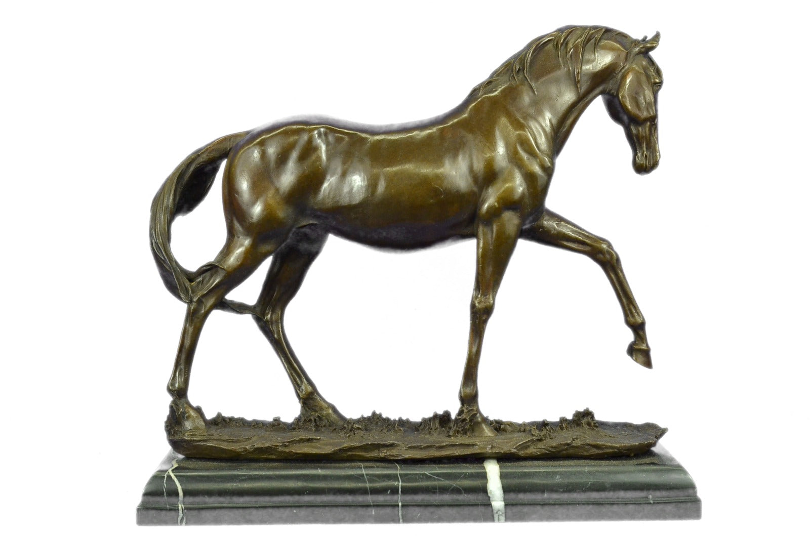 Sculpture Collectible Bronze Decor Animal Signed Mene Mustang Horse Abstract Art