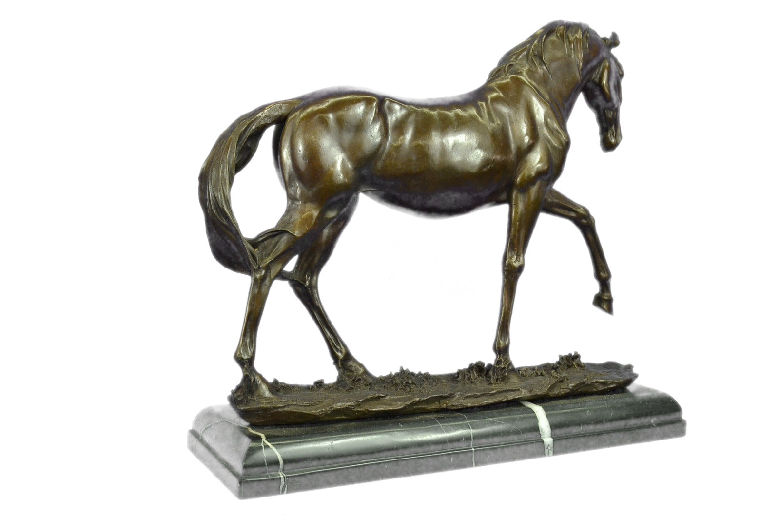 Sculpture Collectible Bronze Decor Animal Signed Mene Mustang Horse Abstract Art