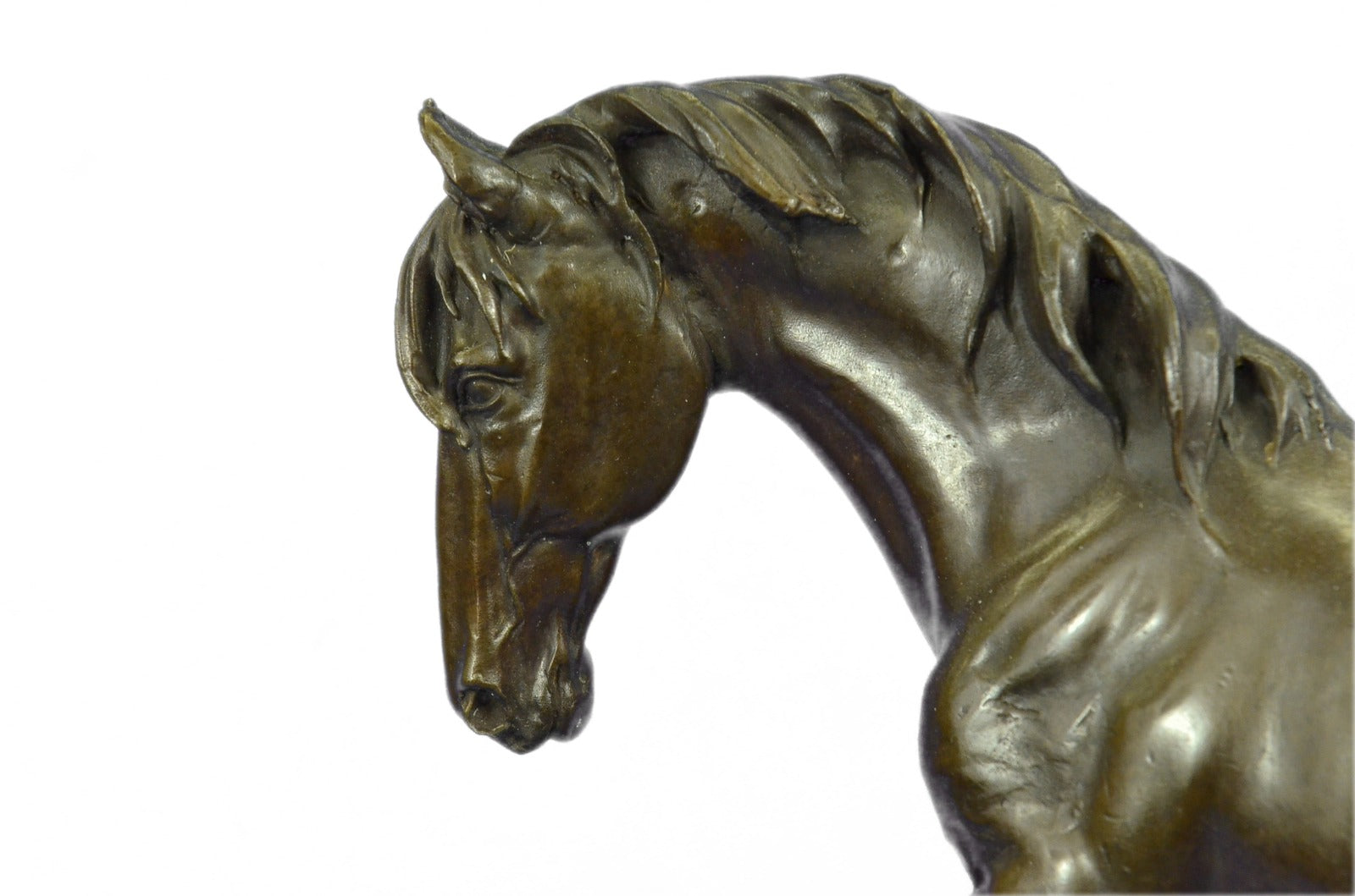 Sculpture Collectible Bronze Decor Animal Signed Mene Mustang Horse Abstract Art