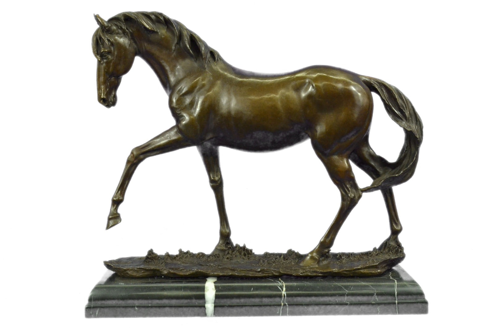 Sculpture Collectible Bronze Decor Animal Signed Mene Mustang Horse Abstract Art