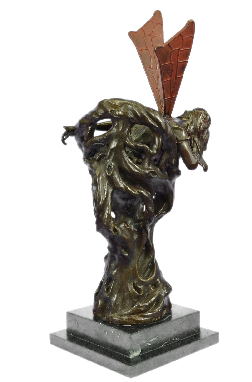 Bronze decor collectible sculpture Fairy / Mythical Signed Large Forest Fairy