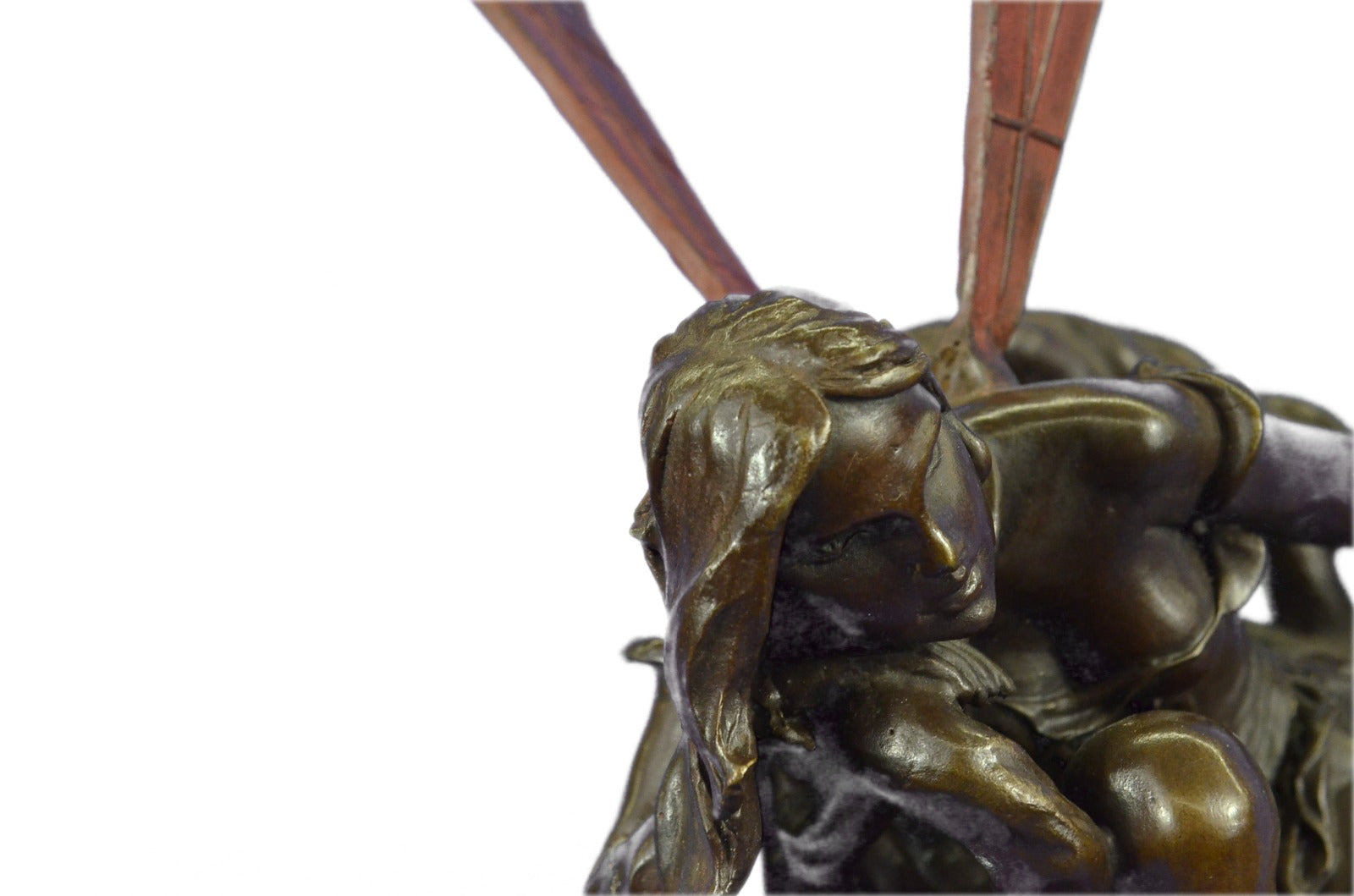 Bronze decor collectible sculpture Fairy / Mythical Signed Large Forest Fairy