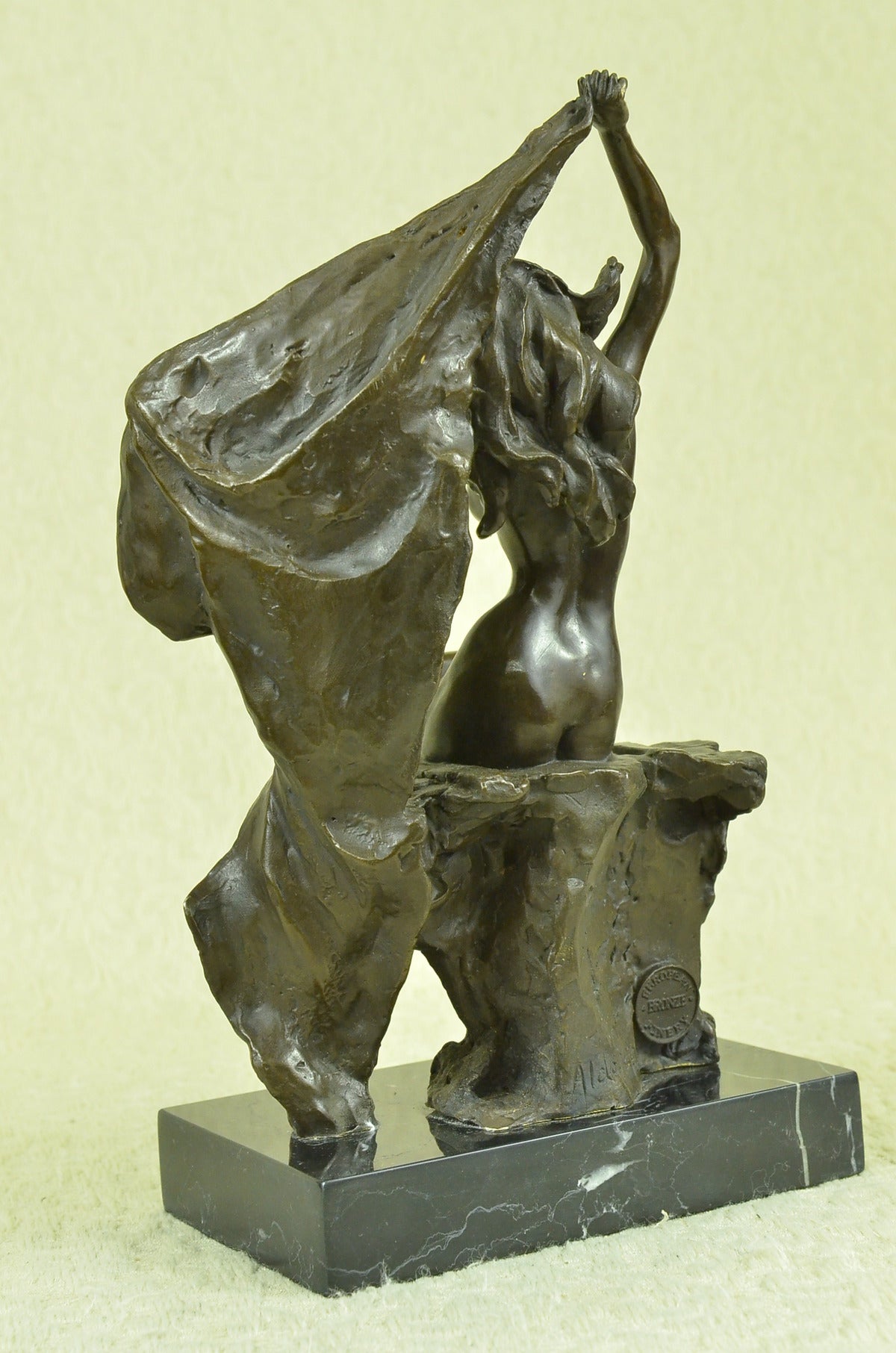 Handcrafted bronze sculpture SALE Dec Home Wax Lost Deco Nouveau Art Lady Sexy