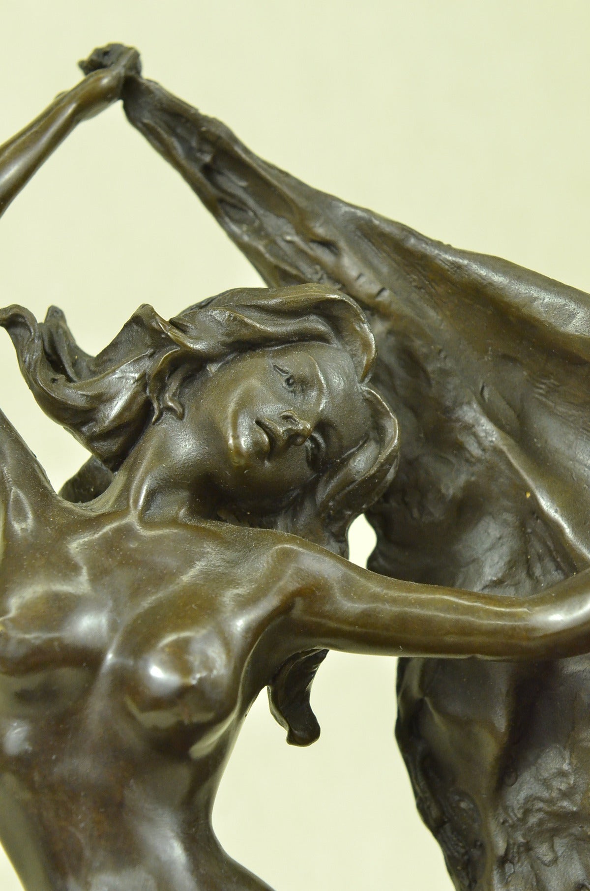 Handcrafted bronze sculpture SALE Dec Home Wax Lost Deco Nouveau Art Lady Sexy