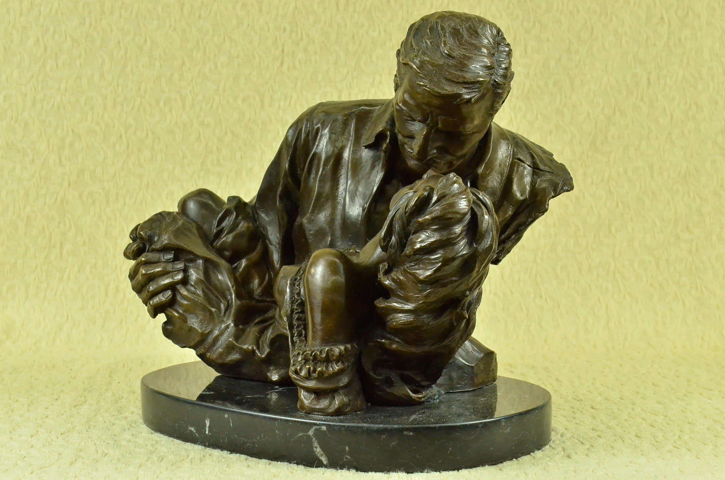 Limited Edition Rhett Butler and Scarlett O`hera Bronze Sculpture Marble Base