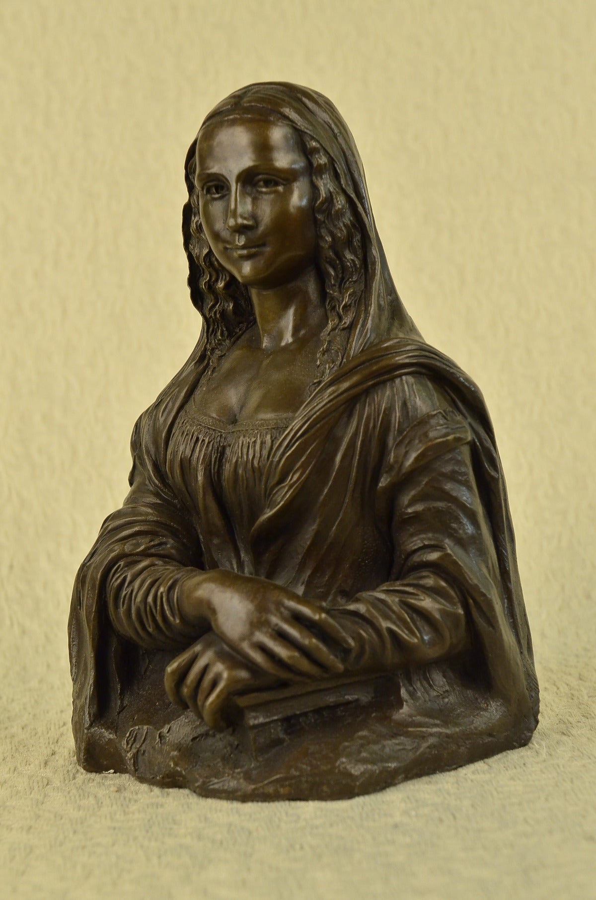 Handcrafted bronze sculpture SALE Modern Deco Art Mona Lisa French Art Signed